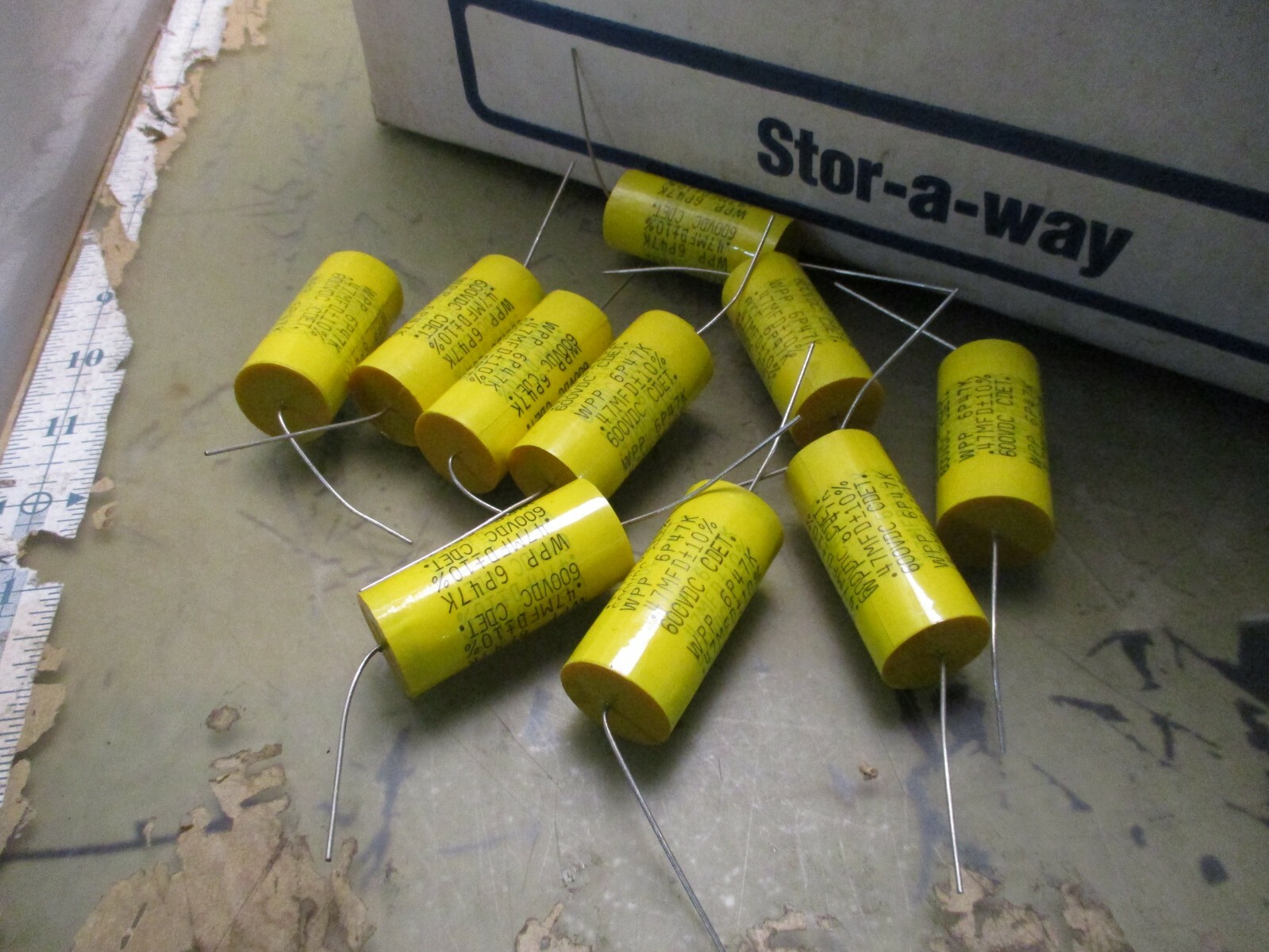 10x cornell dubilier WPP 0.47uF 10% 600VDC pp axial capacitors [4*T-54]