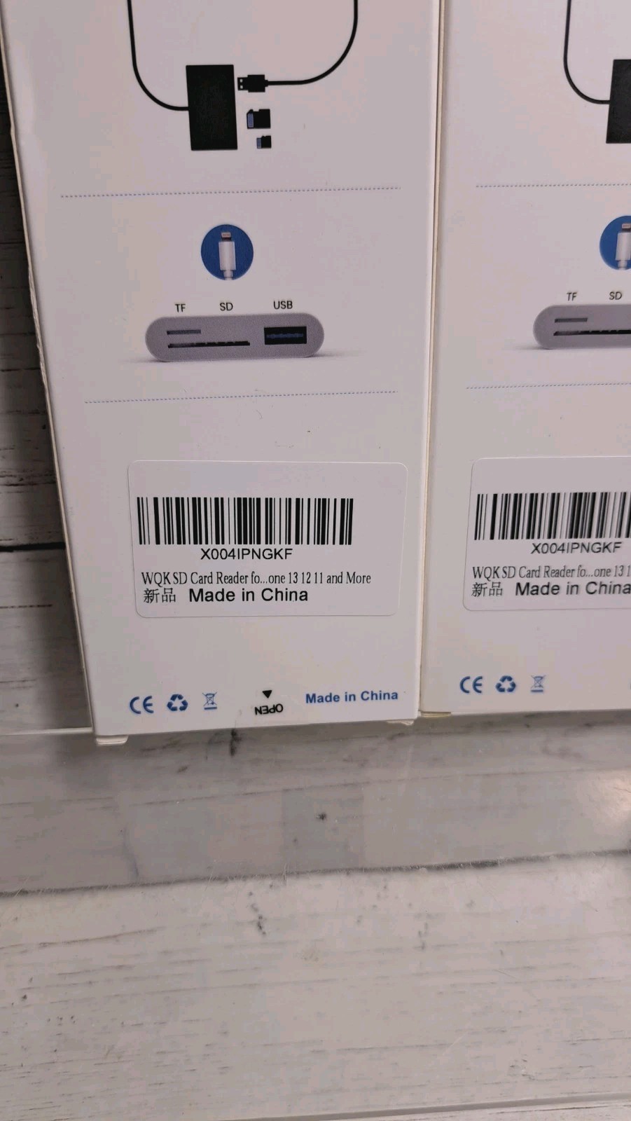 SD Card Reader for iPhone Memory Card Veiwer Support SD Card and TF Card 2 Pack
