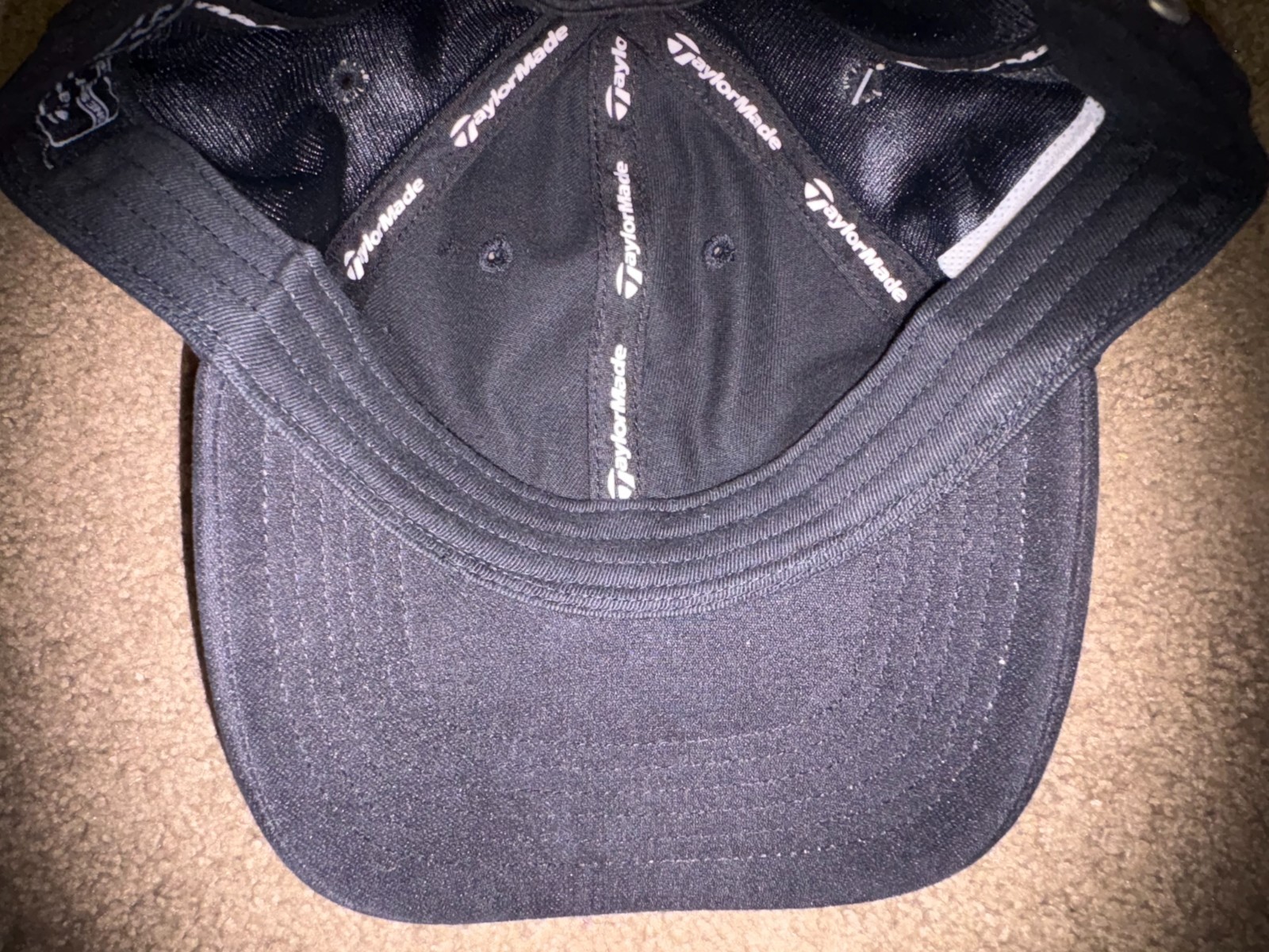 NWT TaylorMade Burner Relaxed Adjustable Golf Baseball Hat Cap - Blackl