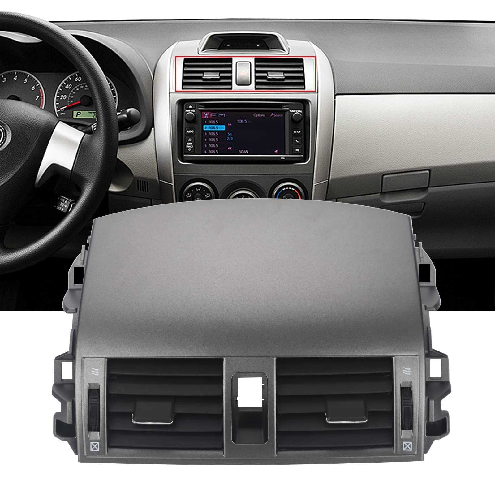 Center A/C Air Vent 55670-02160 for 08-13 Toyota Corolla