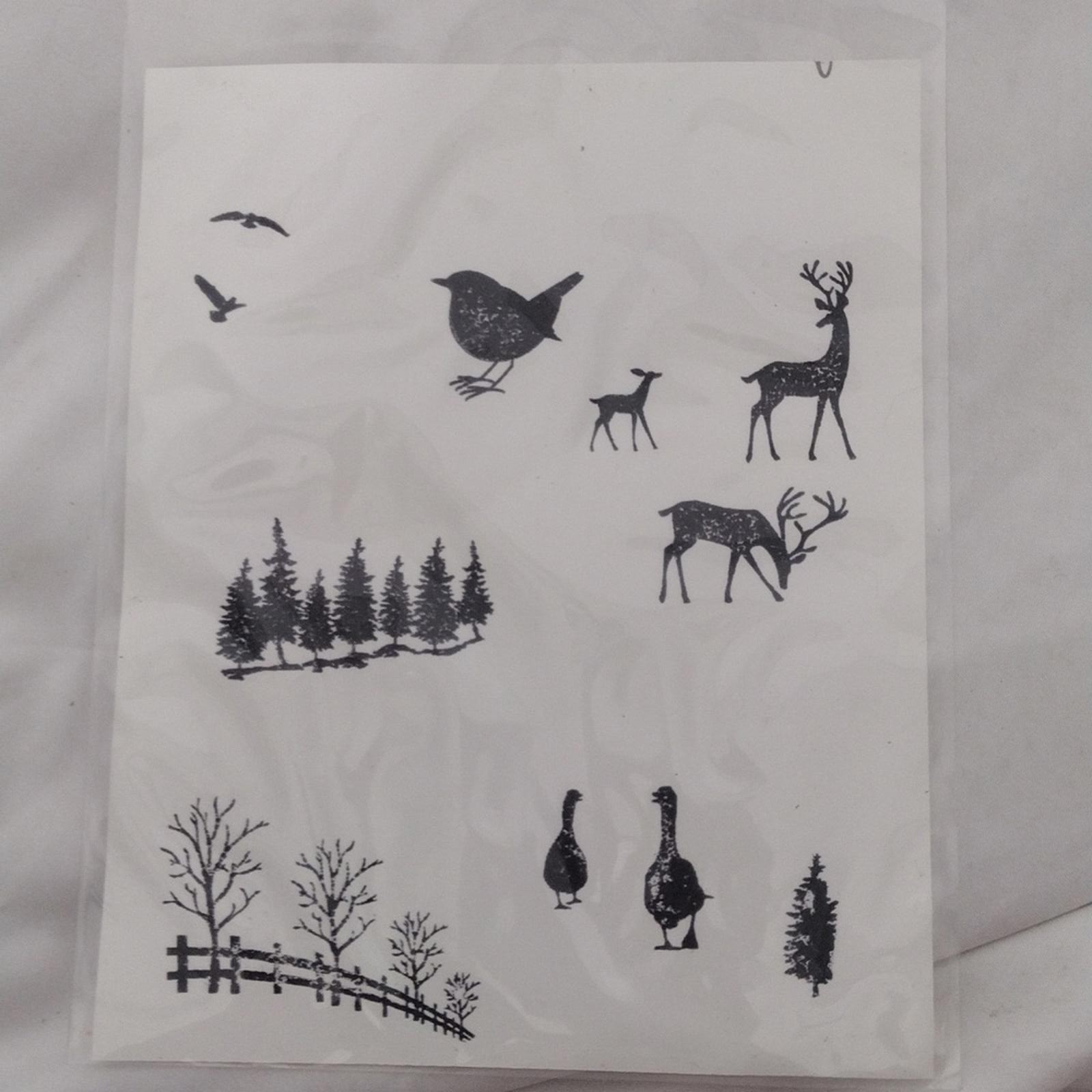 Bundle Of 6 Animal And Misc Clear Stamp Sets