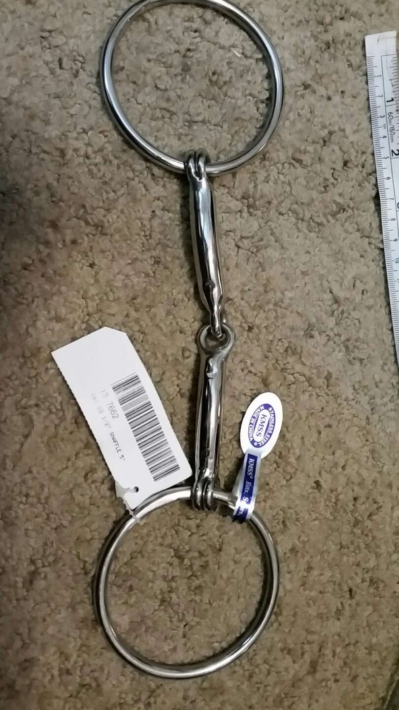 BRAND NEW KMSS Loose ring snaffle bit, 5.25" stainless