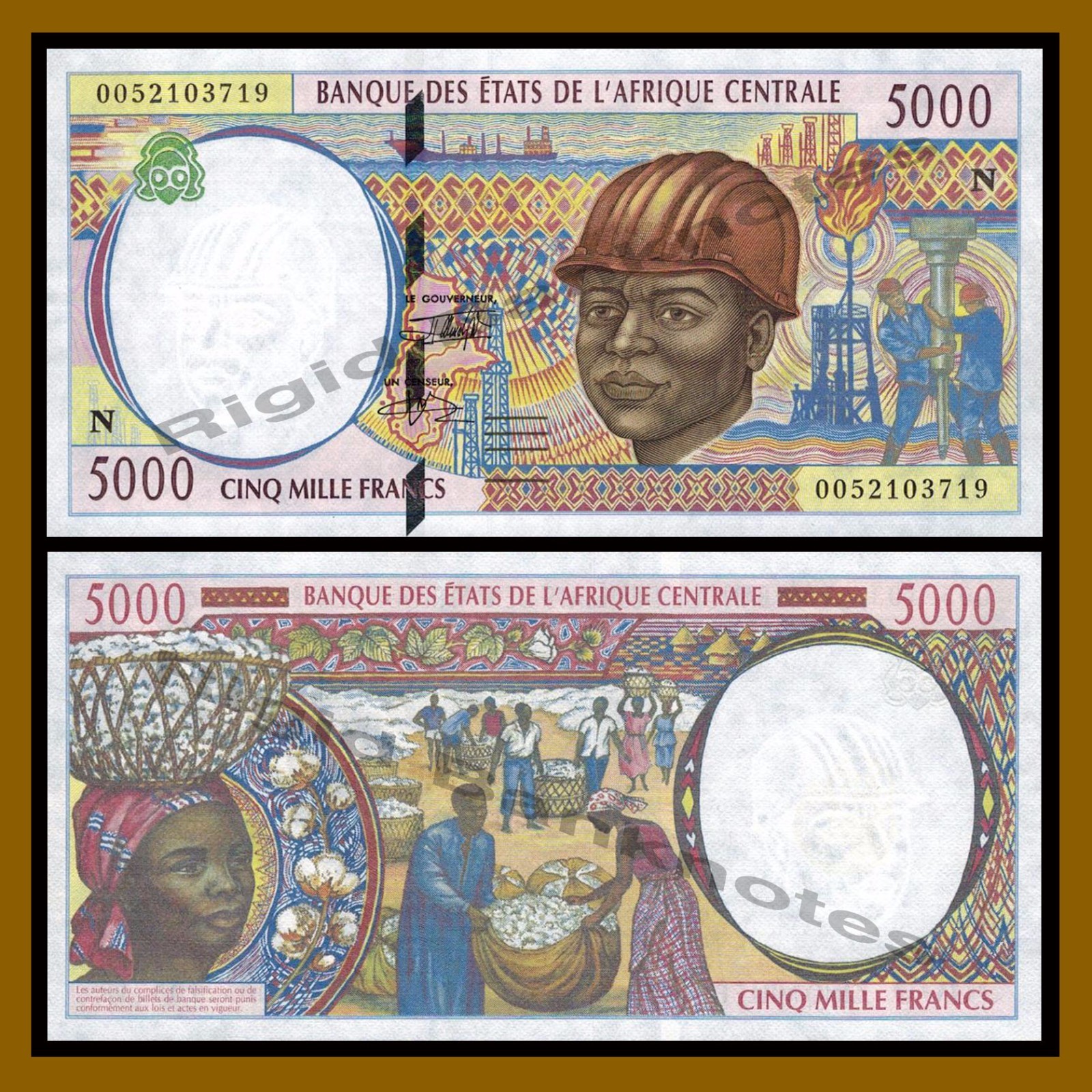 C.A.S Equatorial Guinea 5000 Francs, 2000 P-504Nf Unc