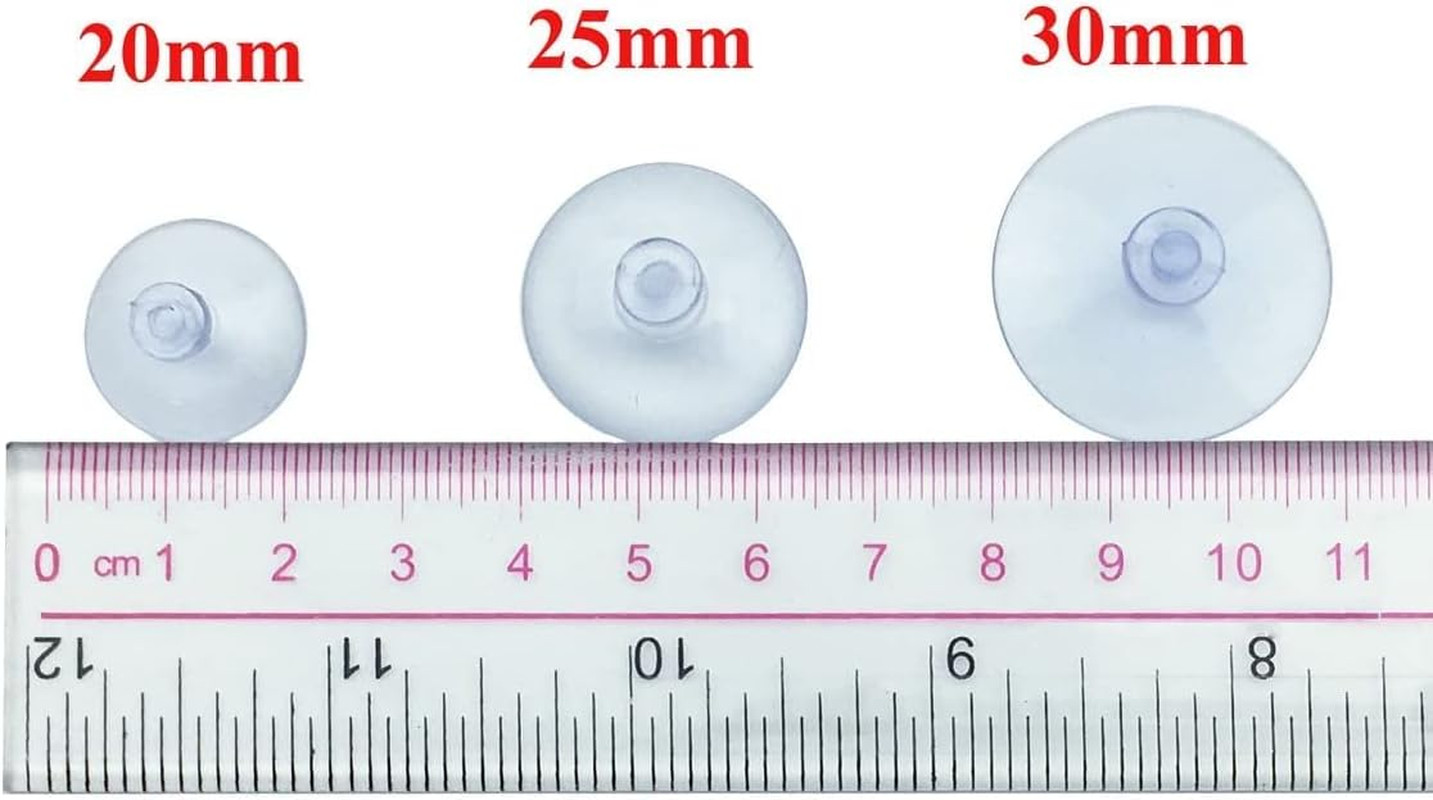 100Pcs Mini Clear Plastic Suction Cups without Hooks (30Mm)
