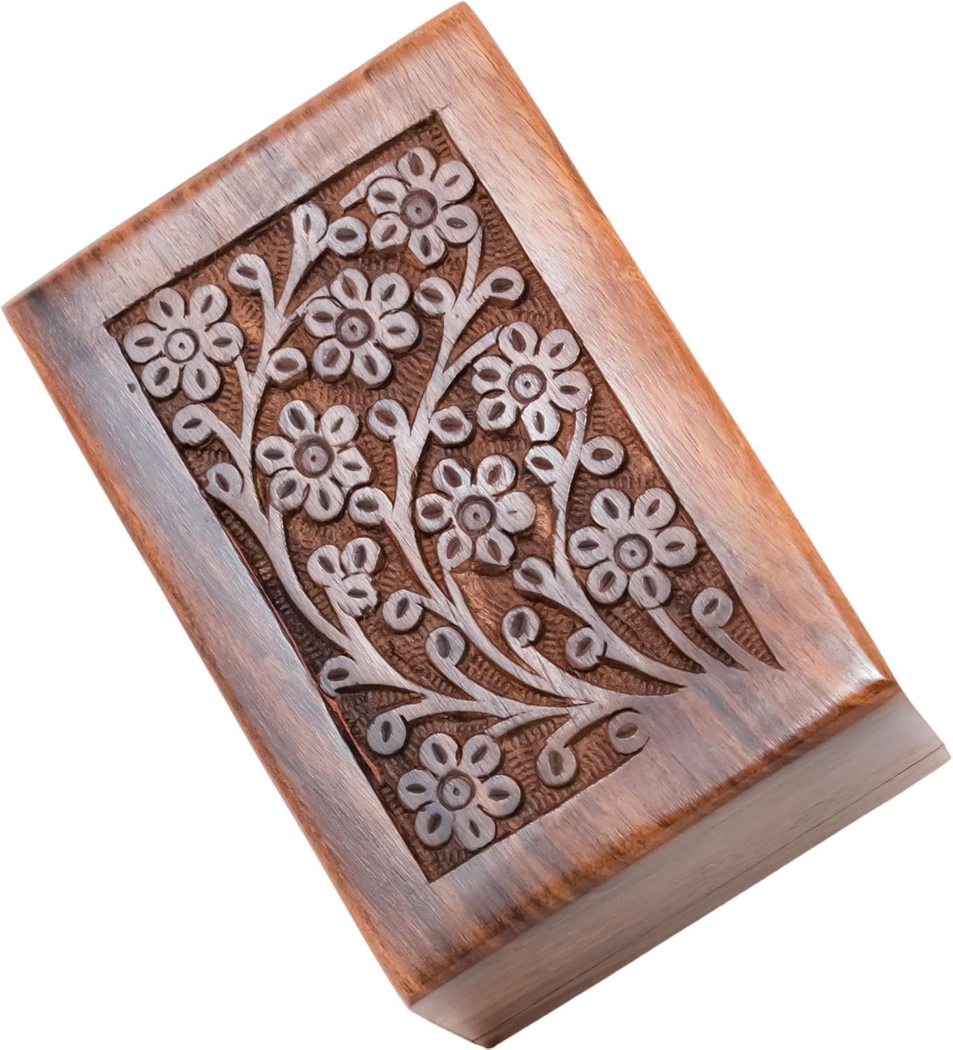 Small Wooden Cremation Rosewood Urn Box for Pet or Human Ashes Keepsake