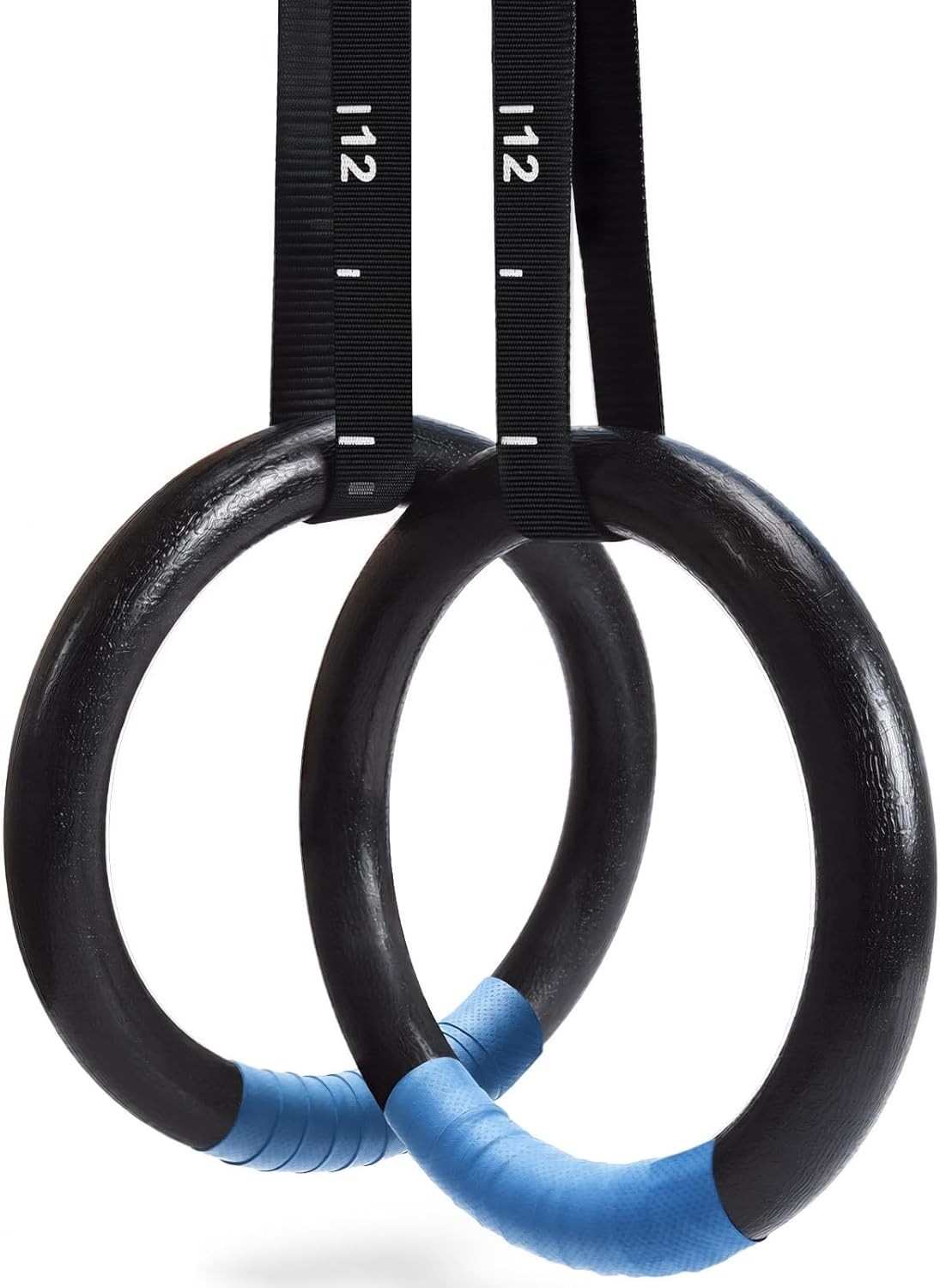 Gymnastic Rings 1100lbs Capacity with 14.76ft Adjustable Buckle Straps Pull U...