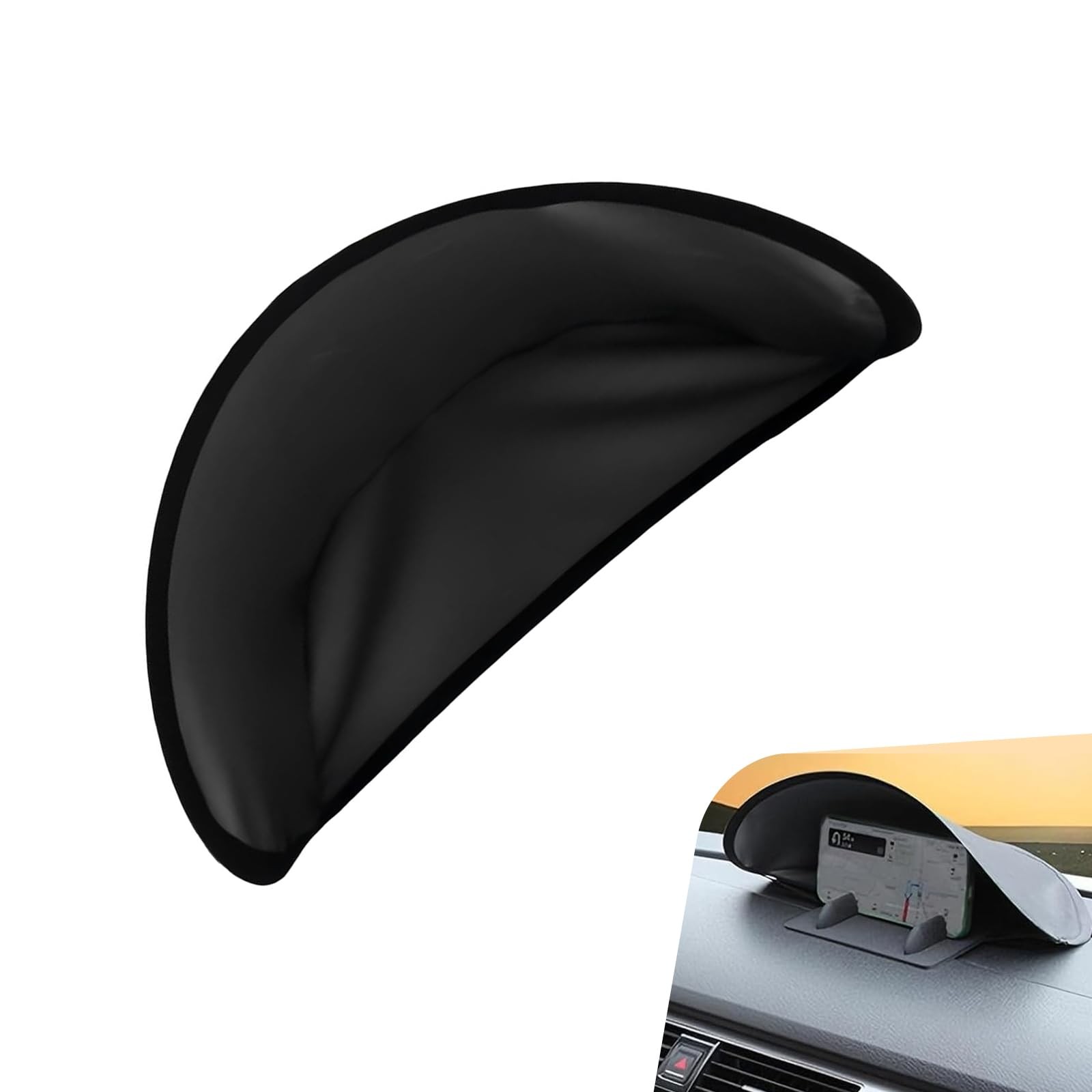 Teybouk Car Phone Sun Shade, Blocking Anti-glare Navigation Shield, Black