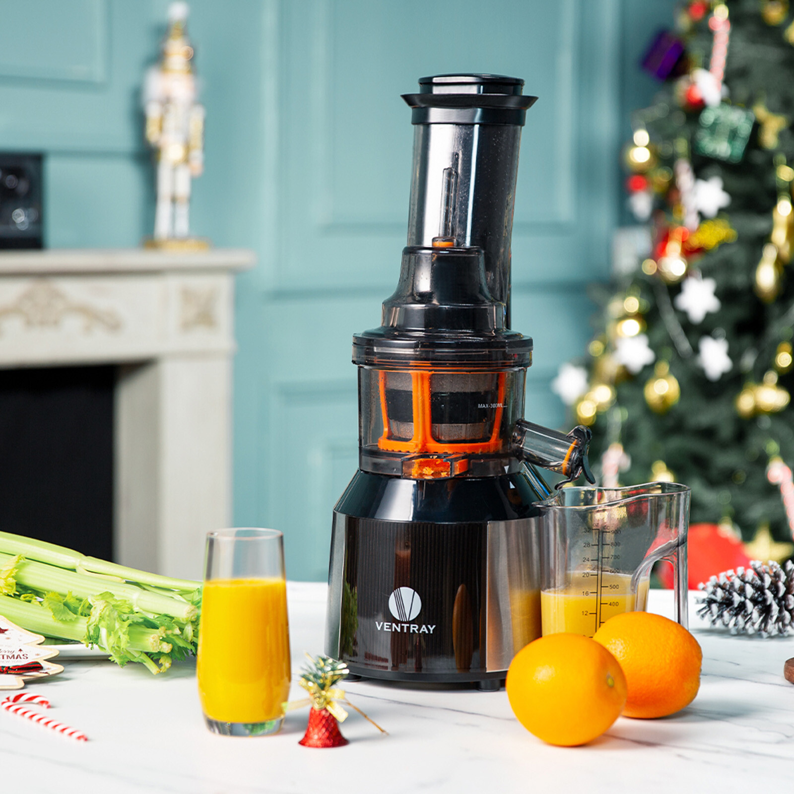 VENTRAY Masticating Juicer with  Big Feeding Mouth,  Vertical High Juice Yield