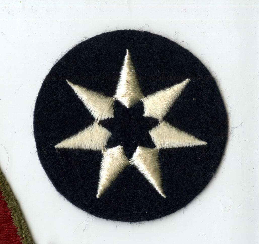 7th Service Command White back Patch on Felt WWII Original Plains States
