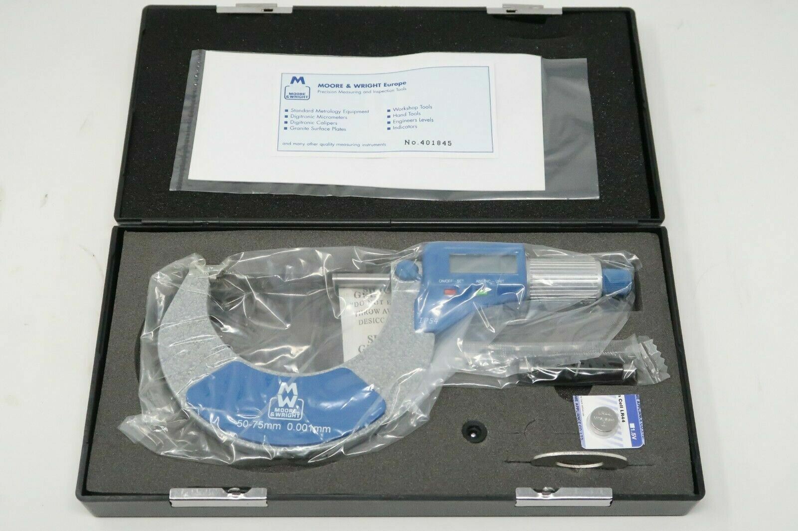 M&W Moore & Wright 2"-3" 50mm - 75mm Digital Electronic Micrometer 200-03DDL