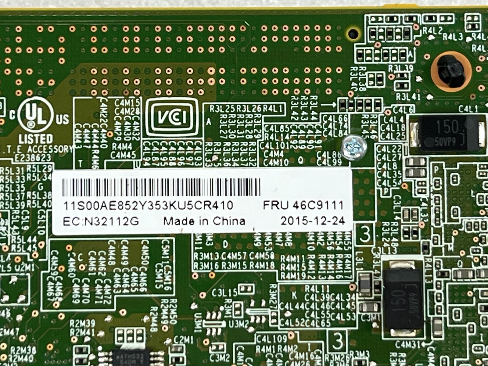 Lenovo RAID Controller Card FRU 44W3392 with Cables & 46C9111 Module
