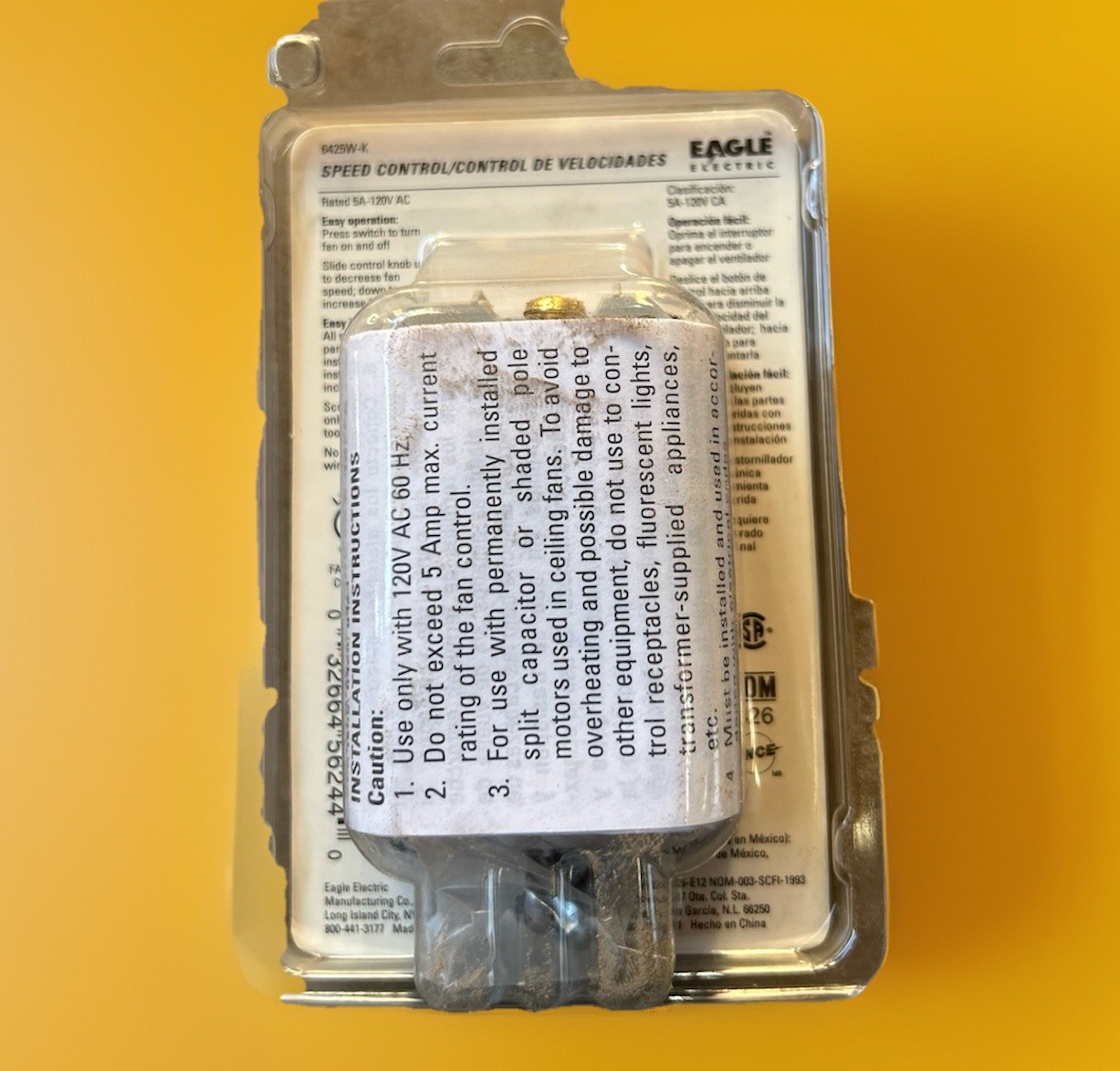 🔥 1 Unit ~ Eagle Electric 6425W-K Speed Control (Fan Speed Control)🔥