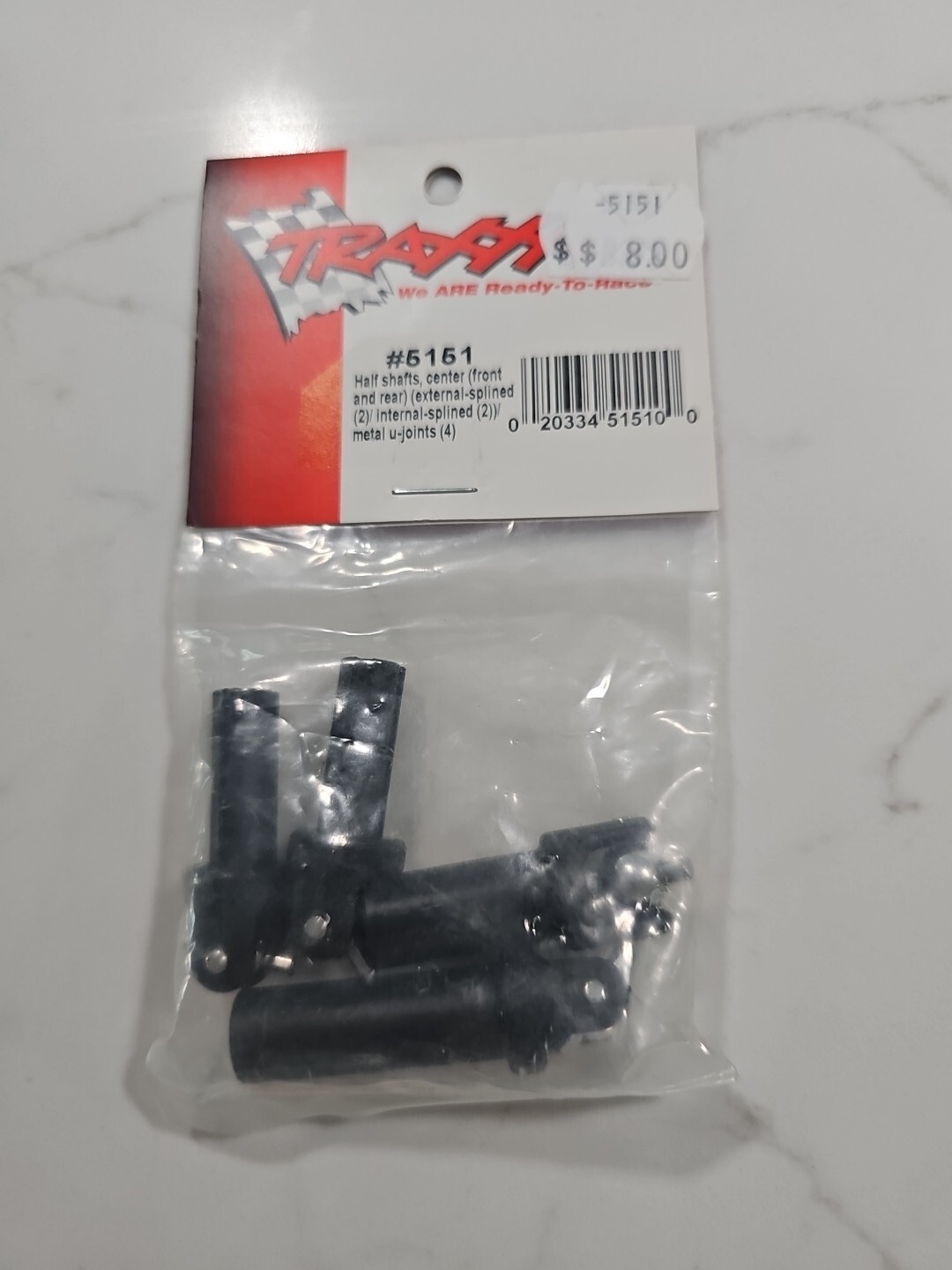 TRAXXAS 5151 = HEAVY DUTY CENTER HALF SHAFTS: T-MAXX 3.3 (NEW)
