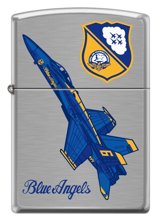Blue Angels Flight Demonstration Team #6 Zippo F-18 Super Hornet Brushed Chrome