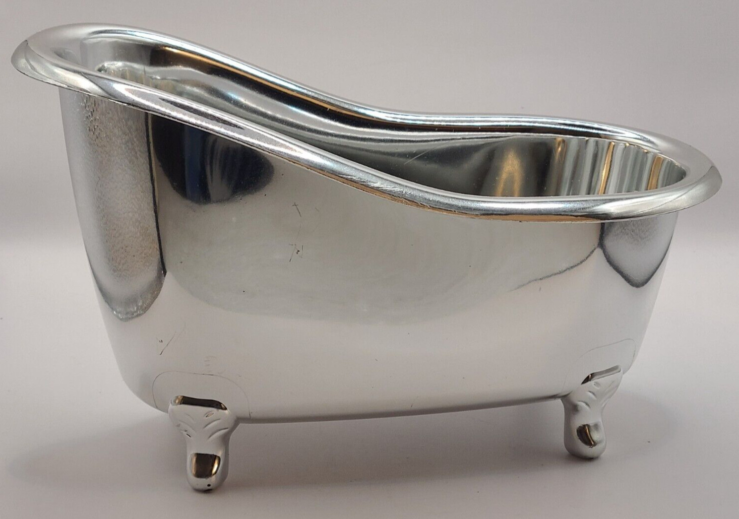 Mini Makeup Silver Bathtub Soap Jewelry Storage Box Holder/Organizer