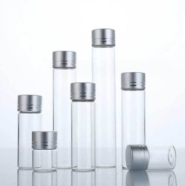 Wholesale Bulk Buy: Clear Empty Glass Bottles With Aluminum Silver Line Caps