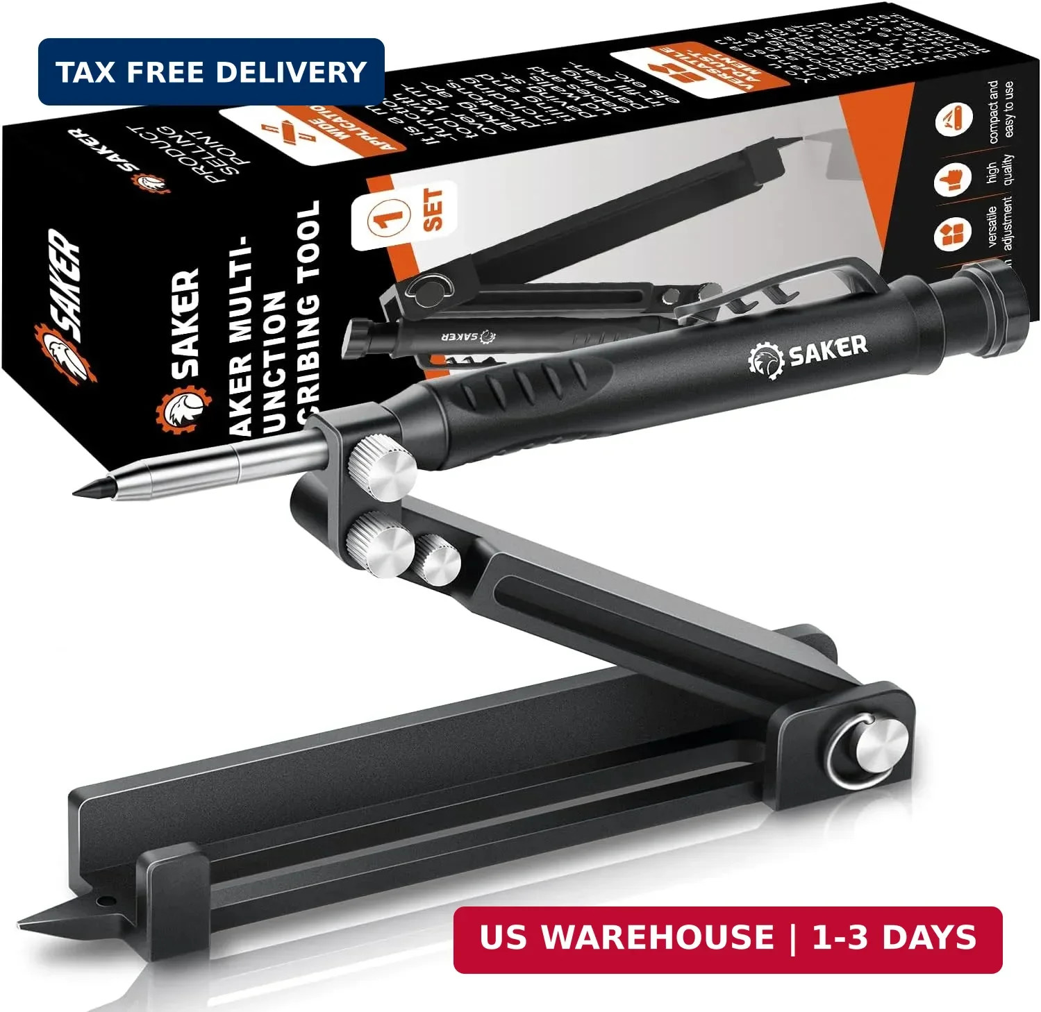 Multi-function Scribing Tool- Construction Pencil- Aluminum Alloy Scribe T