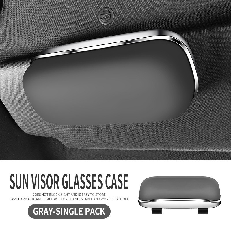 Multifunctional Sunglasses Glasses Case Holder Cage Box Sun Visor Glasses Clip