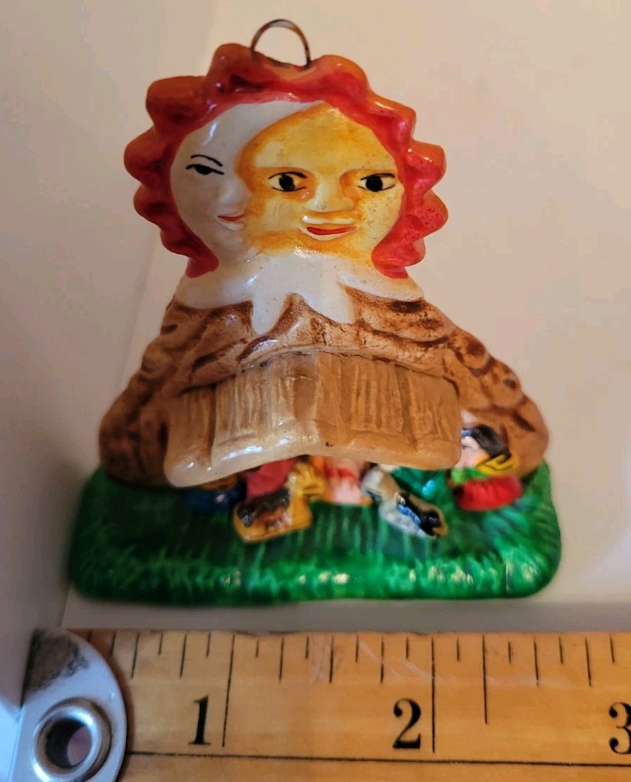 Peruvian Pottery Mini Nativity Ornament Clay Christmas Folk Art