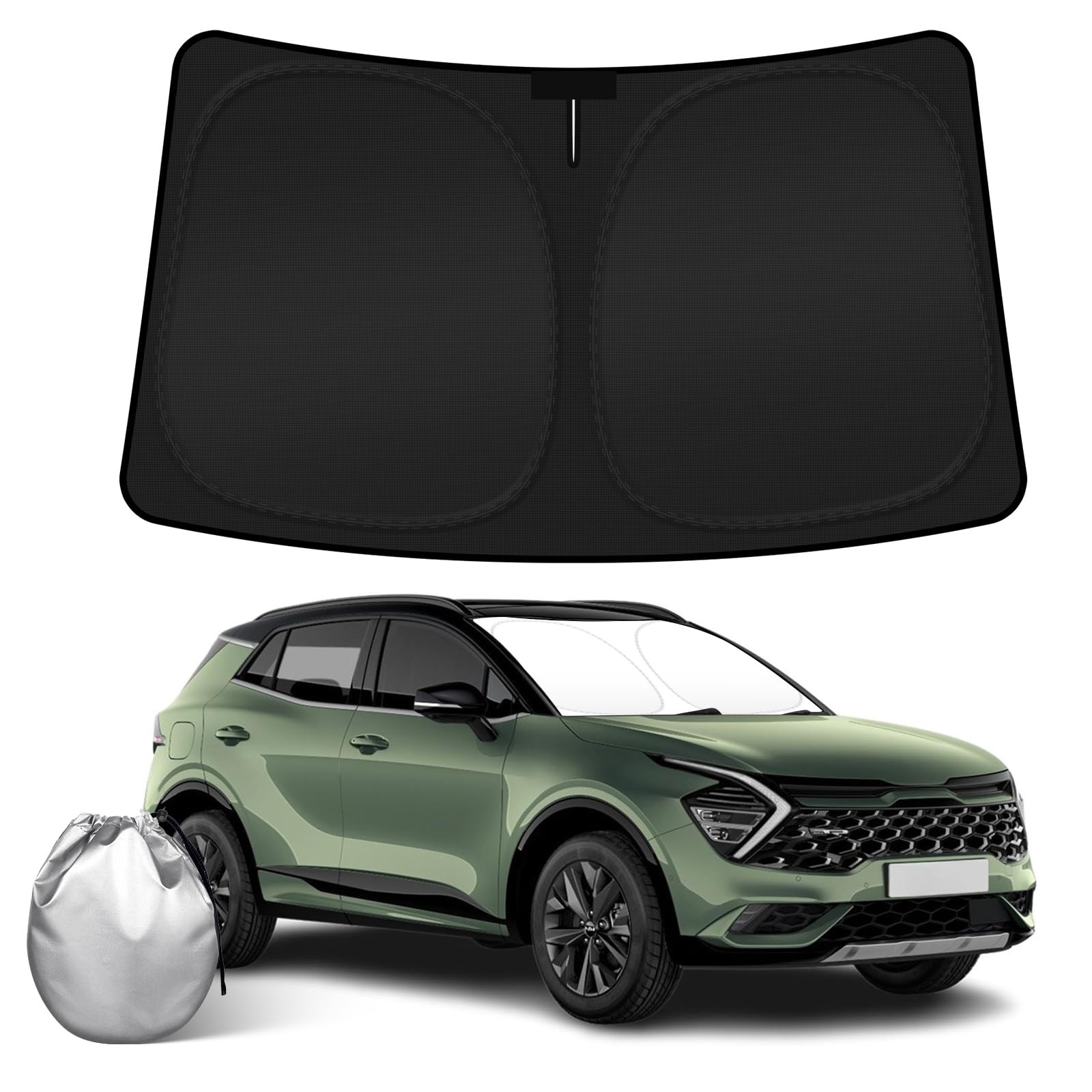 Car Windshield Sun Shade Compatible with 2023 2024 2025 2026 Kia Sportage NQ5