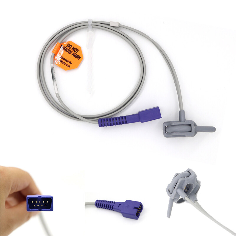 SpO2 Sensor Probe Compatible with DS100A Encrypted DB9 Newborn Strap 9 Pins 1M