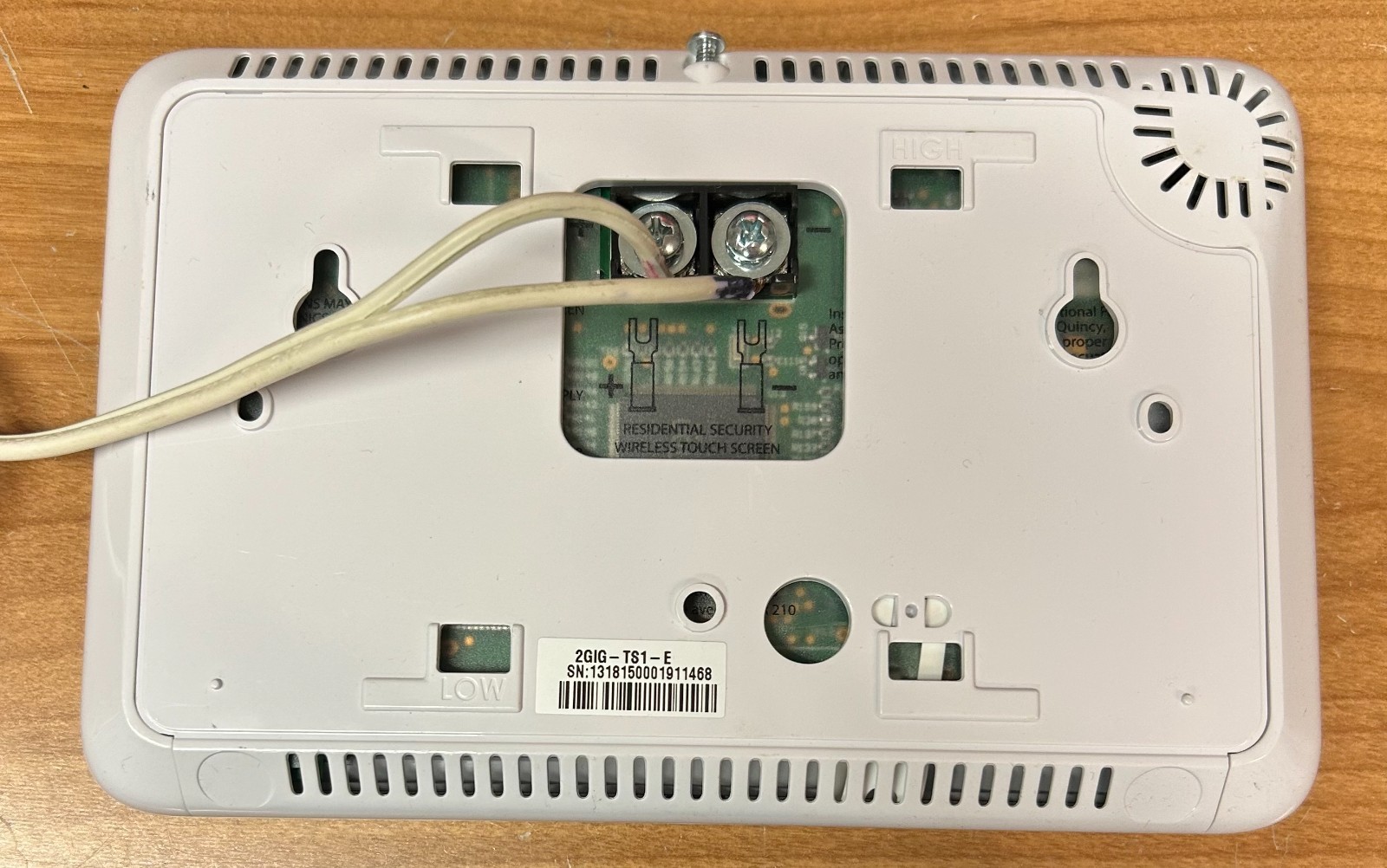 2gig 2GIG-TS1-E Alarm Panel