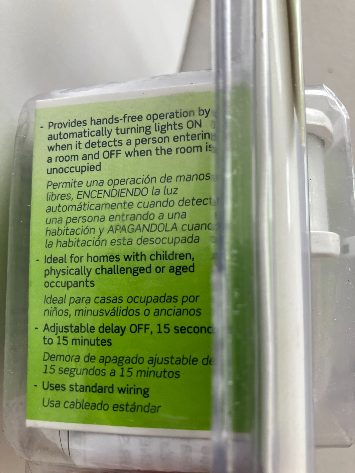 LEVITON DECORA R22-PR150-ILW MOTION ACTIVATED CONTROL