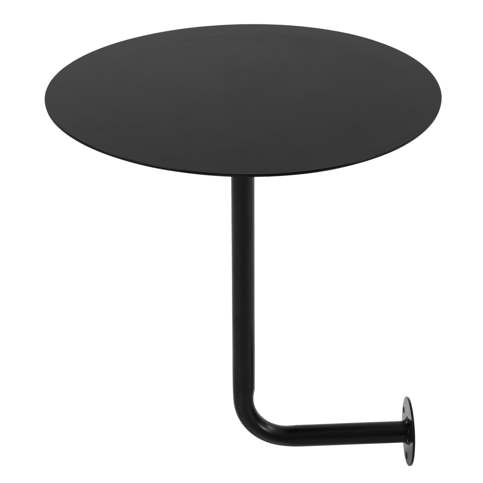 Wall-Mounted Round Bar Table, Black Iron Coffee Table, Space-Saving