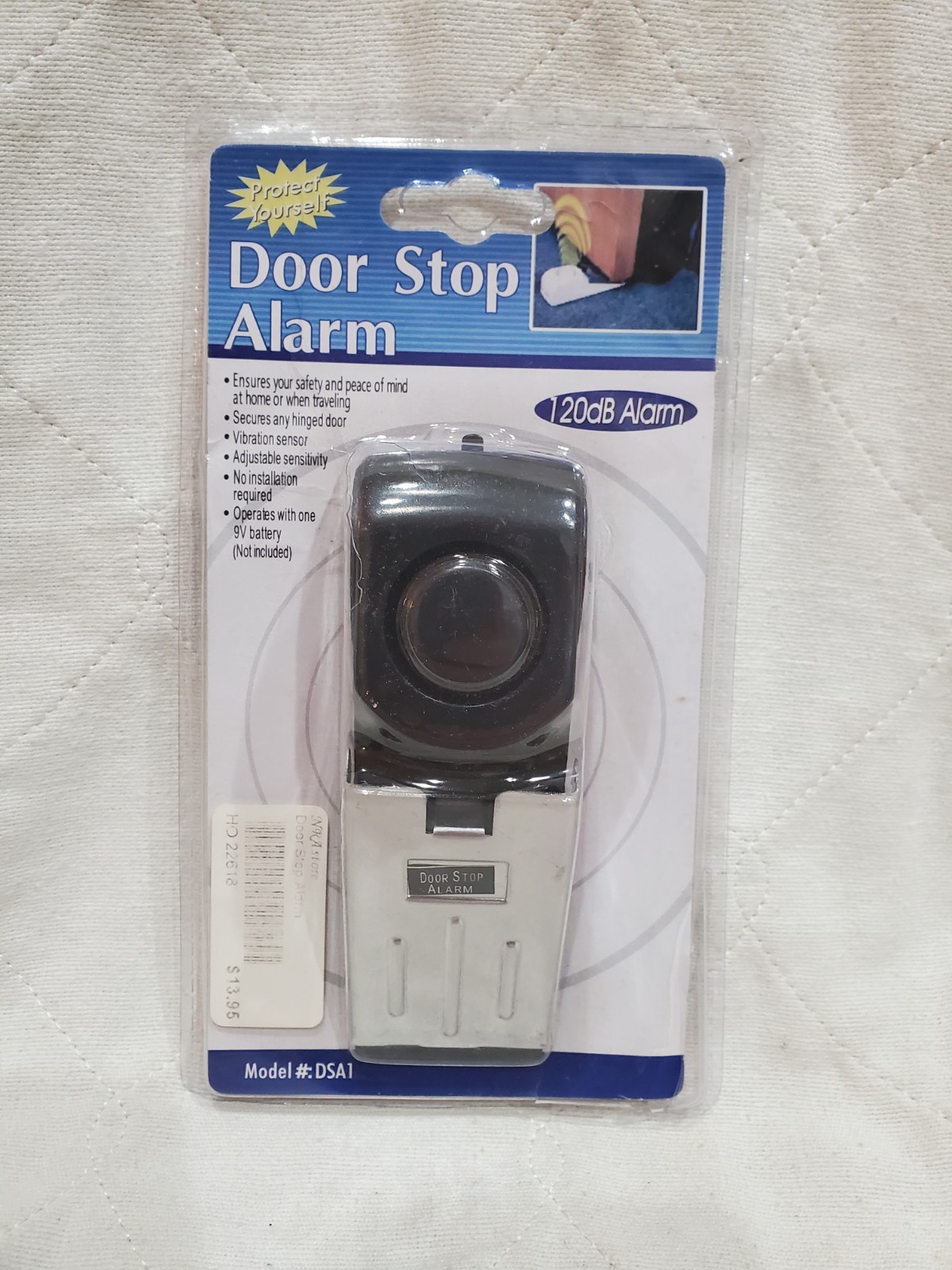 Door Stop Alarm 120dB Anti-Theft Wedge Blocking Security Device DSA1