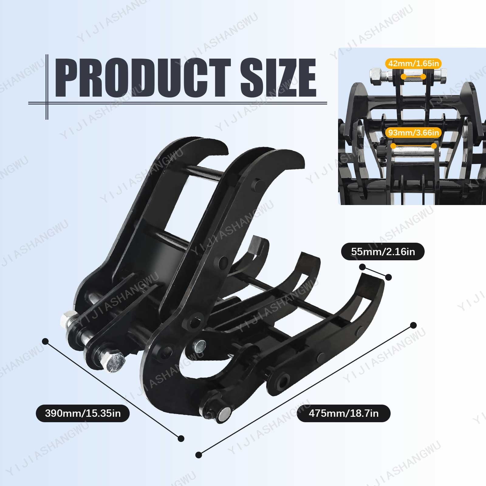 Grabber Attachment for 1 ton -1.5tons Mini Excavator Small Digger
