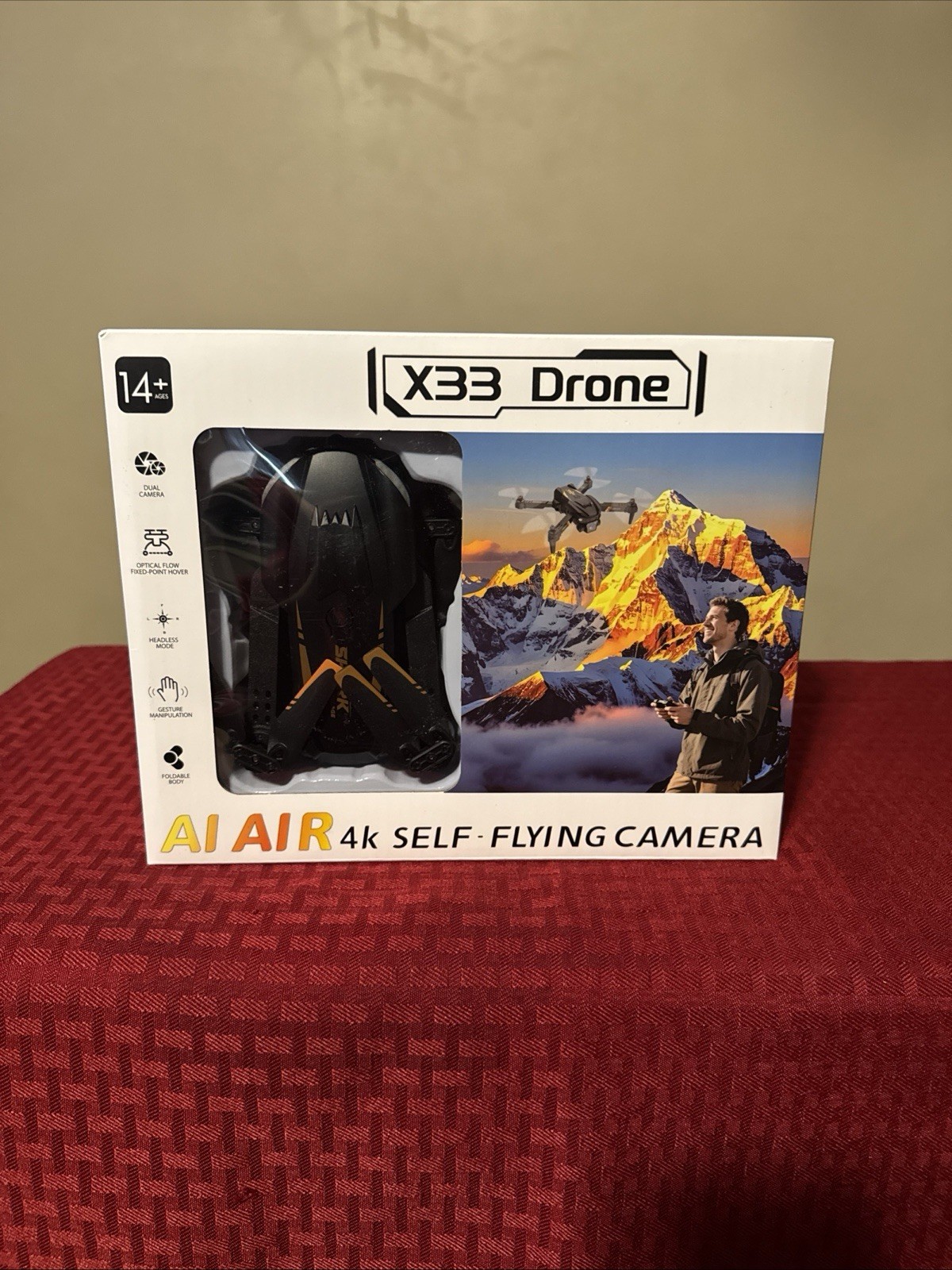 AI AIR X33 4K Dual Camera Selfie Drone Foldable Obstacle Avoid Optical Flow