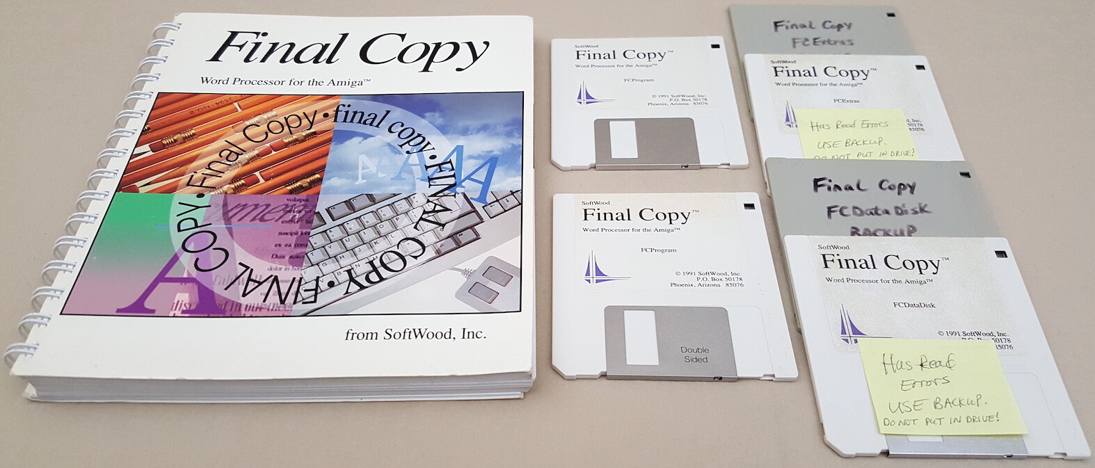 Final Copy v1.2 ©1991 SoftWood, Inc. Word Processor for Commodore Amiga