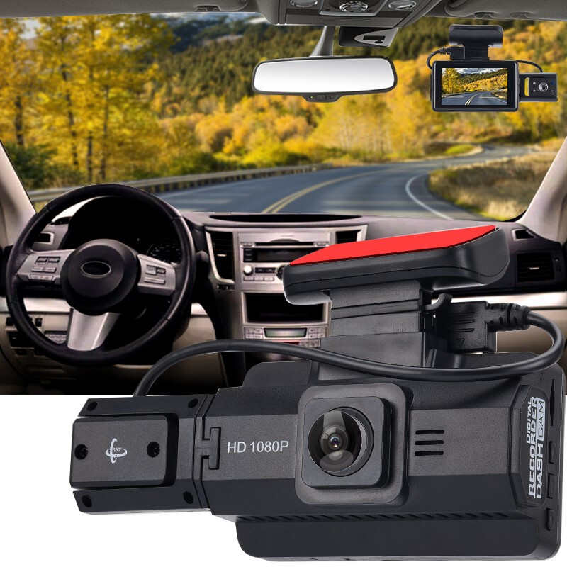 HD Car Dash Cam  2 Lens DVR Camera Video Recorder Loop Recording 170° Wide Angle