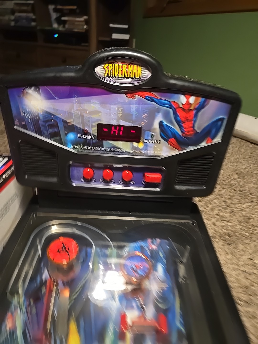 Marvel SPIDER-MAN 3 2007 Table-Top Mini Pinball Machine Used Tested WORKS