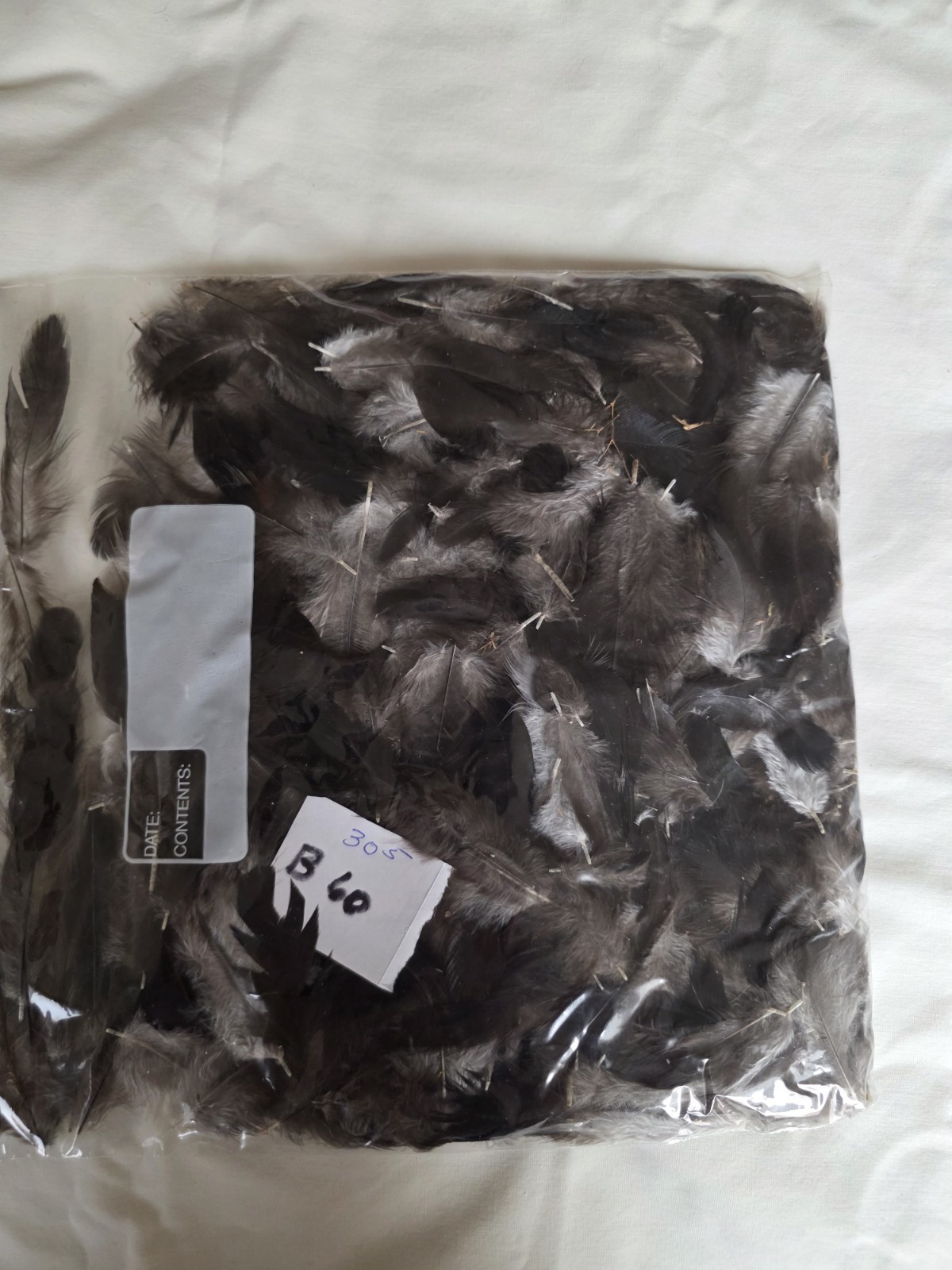 300+ Black Chicken body feathers and fluff fly tying crafts B60