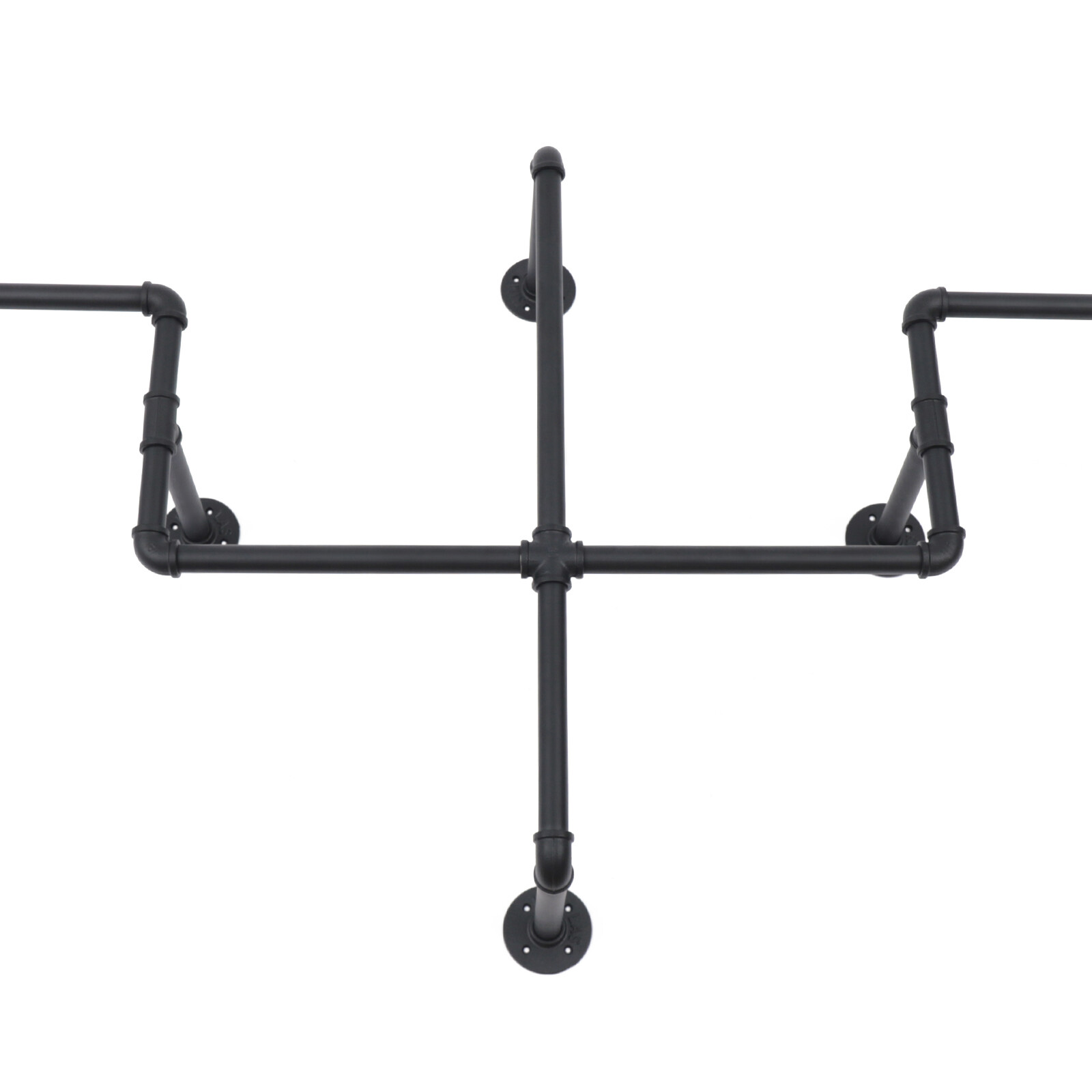 New Industrial Wall Mount Clothes Rack Pipe Clothing Garment Display Rack Retail