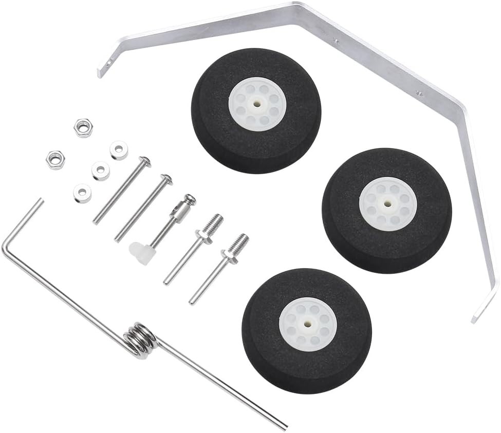 1 Set Aluminum Main Landing Gear Wheel Kit RC Airplane Cessna 182 Parts 40 Si...