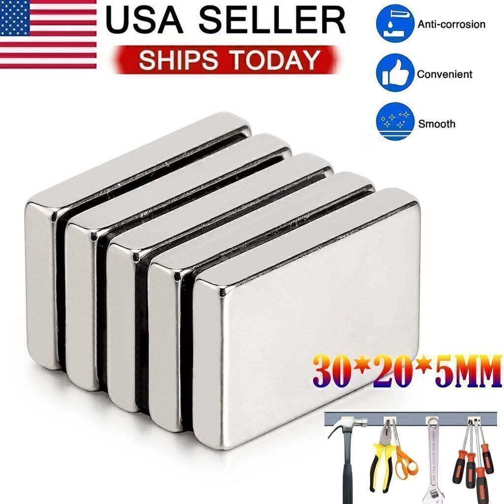 10/15/20pcs Big Strong Block Fridge Magnets 30x20x5mm Rare Earth Neodymium N38