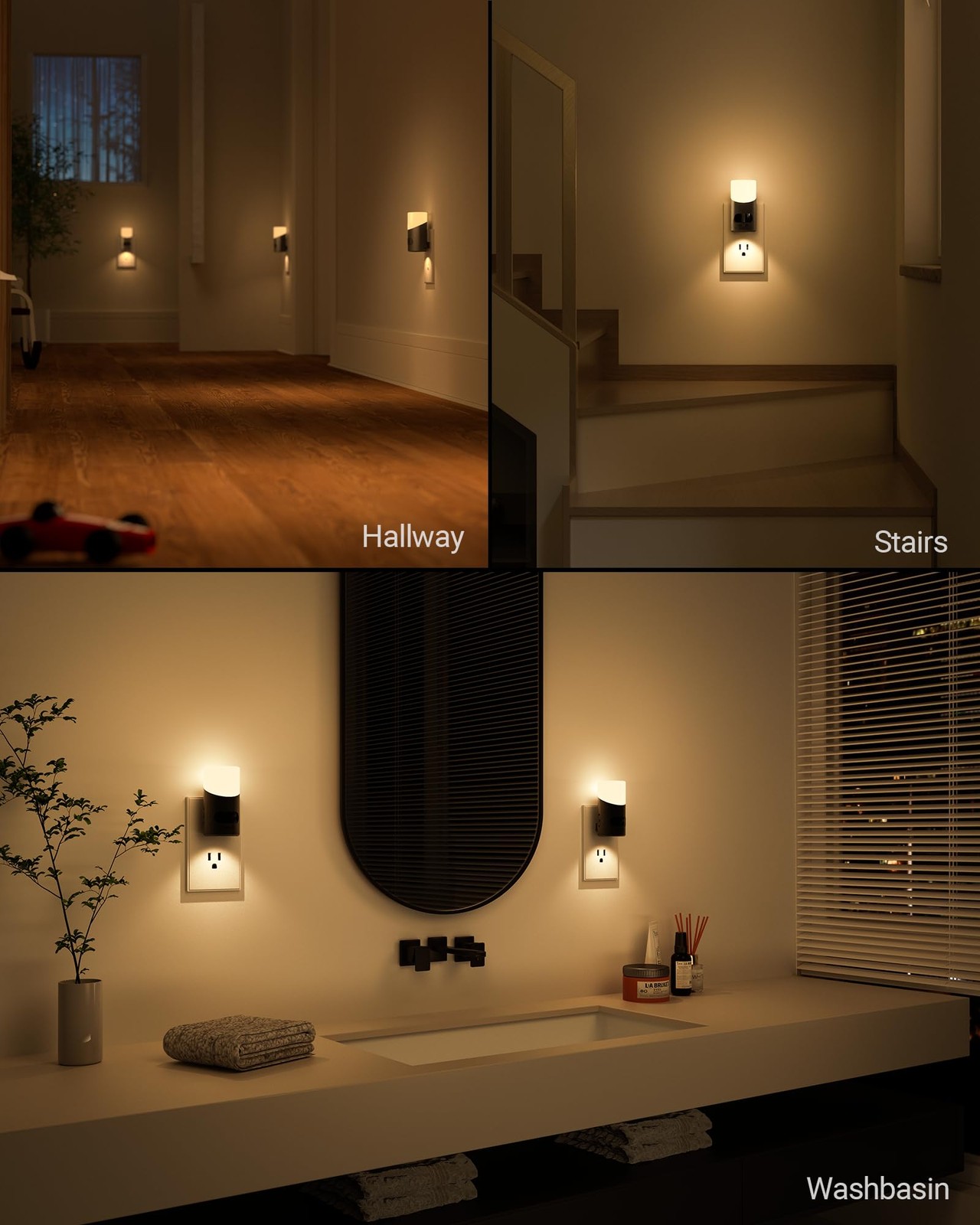 Lyridz LED Night Lights Plug into Wall with Motion Sensor, 1-150LM Dimmable P...