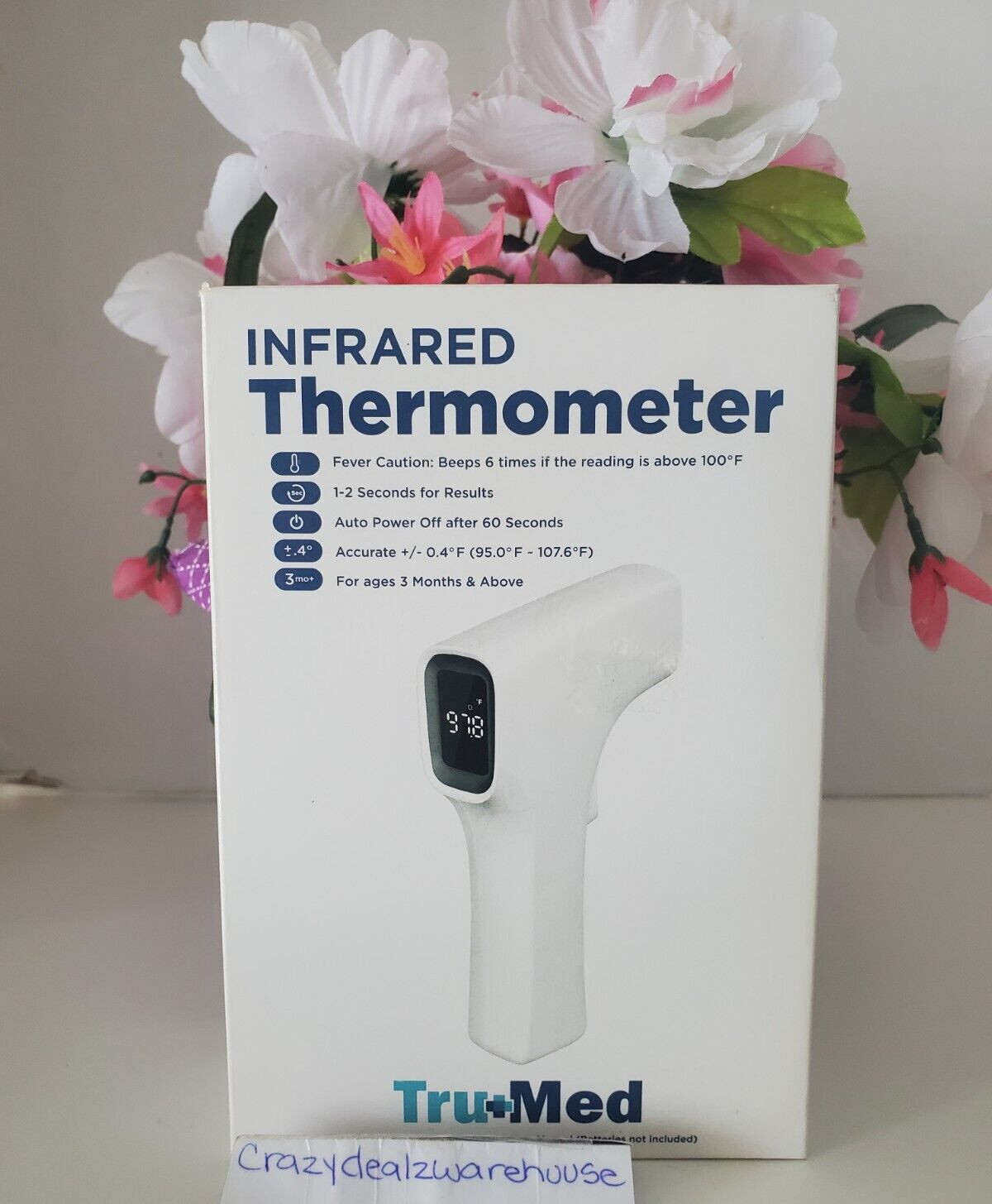 Digital Infrared Thermometer By Tru+Med No Contact Kids ~ Adults **NEW SEALED**