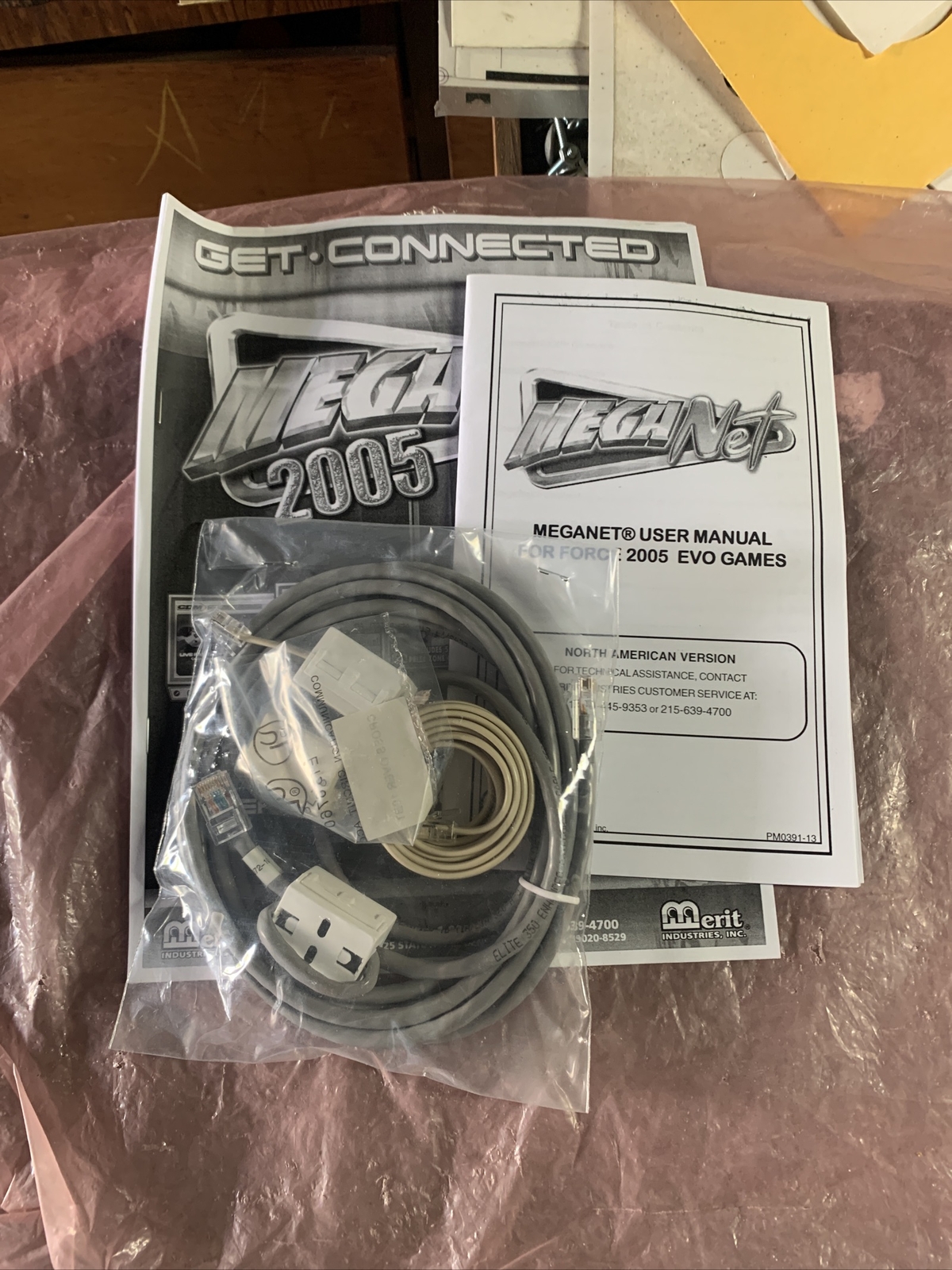 Mega Net Cables And Manual Merit Touchscreen Evo arcade video game part   c146