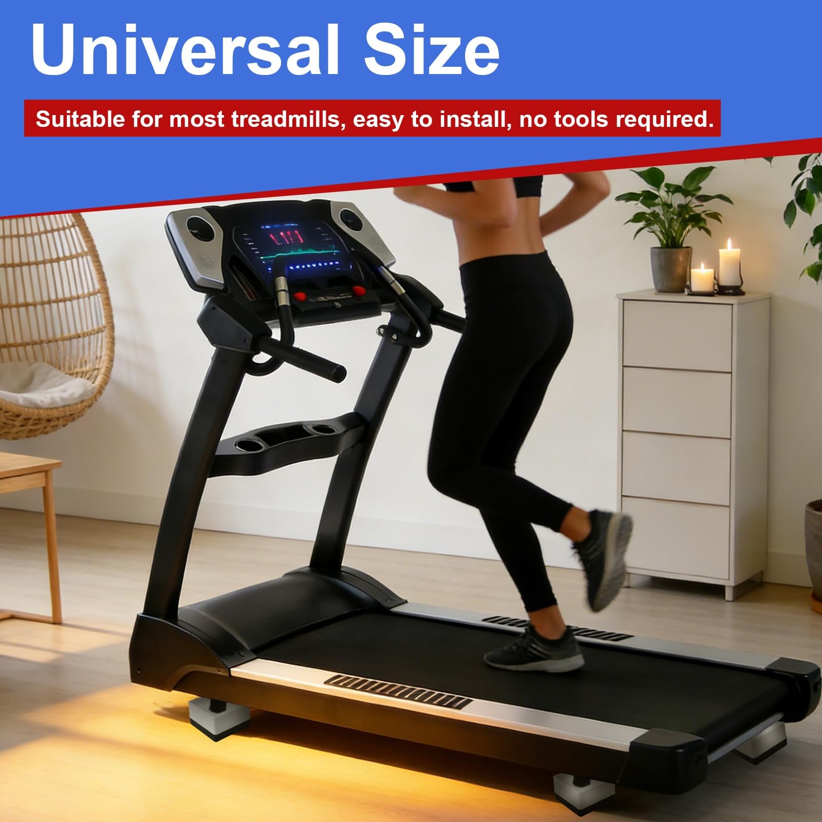 Heavy Duty Treadmill Incline Riser Blocks Stackable NonSlip Adjustable Ramp