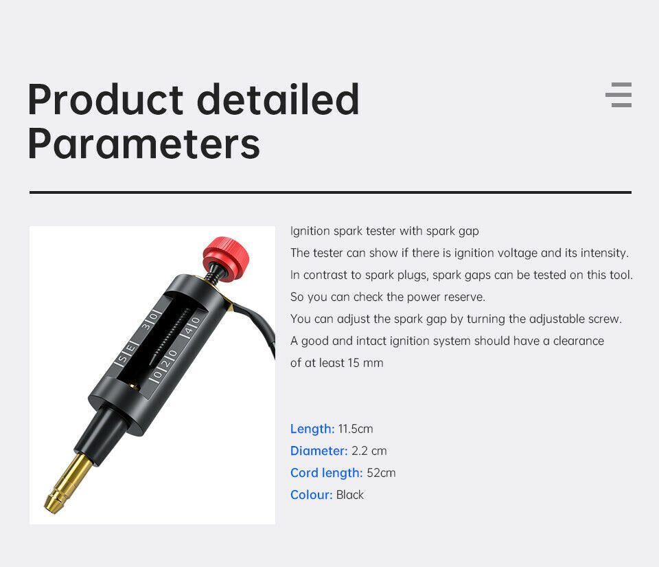 Spark Plug Tester Pick Up Coil Ignition Repair Engine Diagnostic Testing Tool