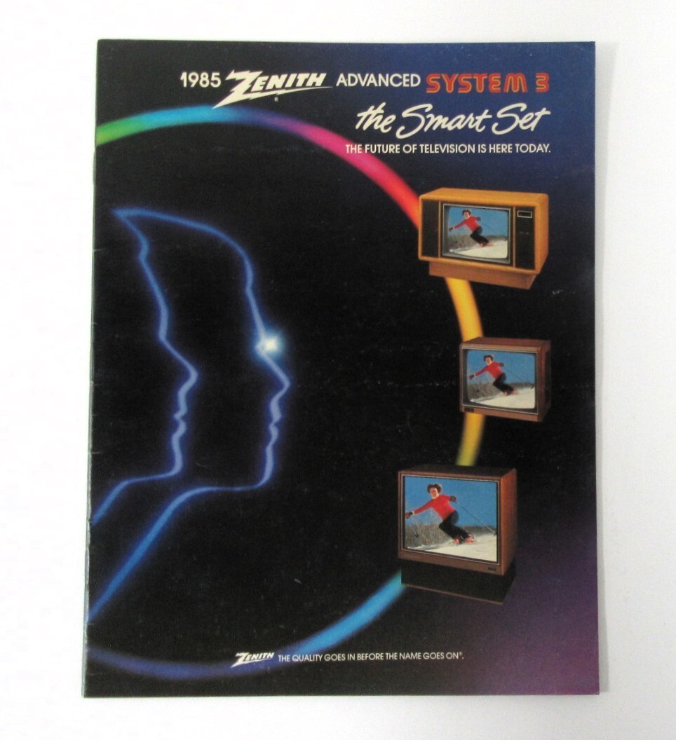 1985 ZENITH ADVANCED SYSTEM 3 THE SMART SET TELEVISION CATALOG VG