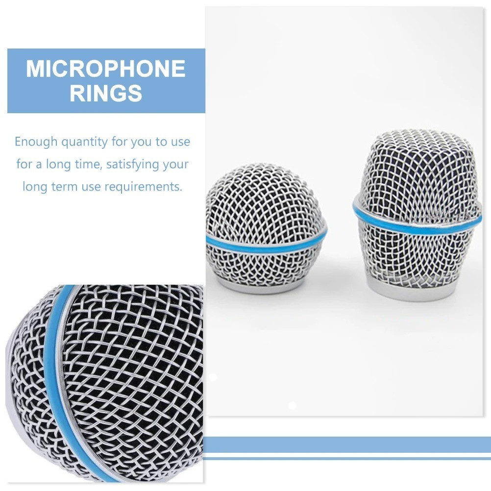 10pcs/ Blue Rubber Ring For Shure BETA58A/87A Microphone Mesh Head