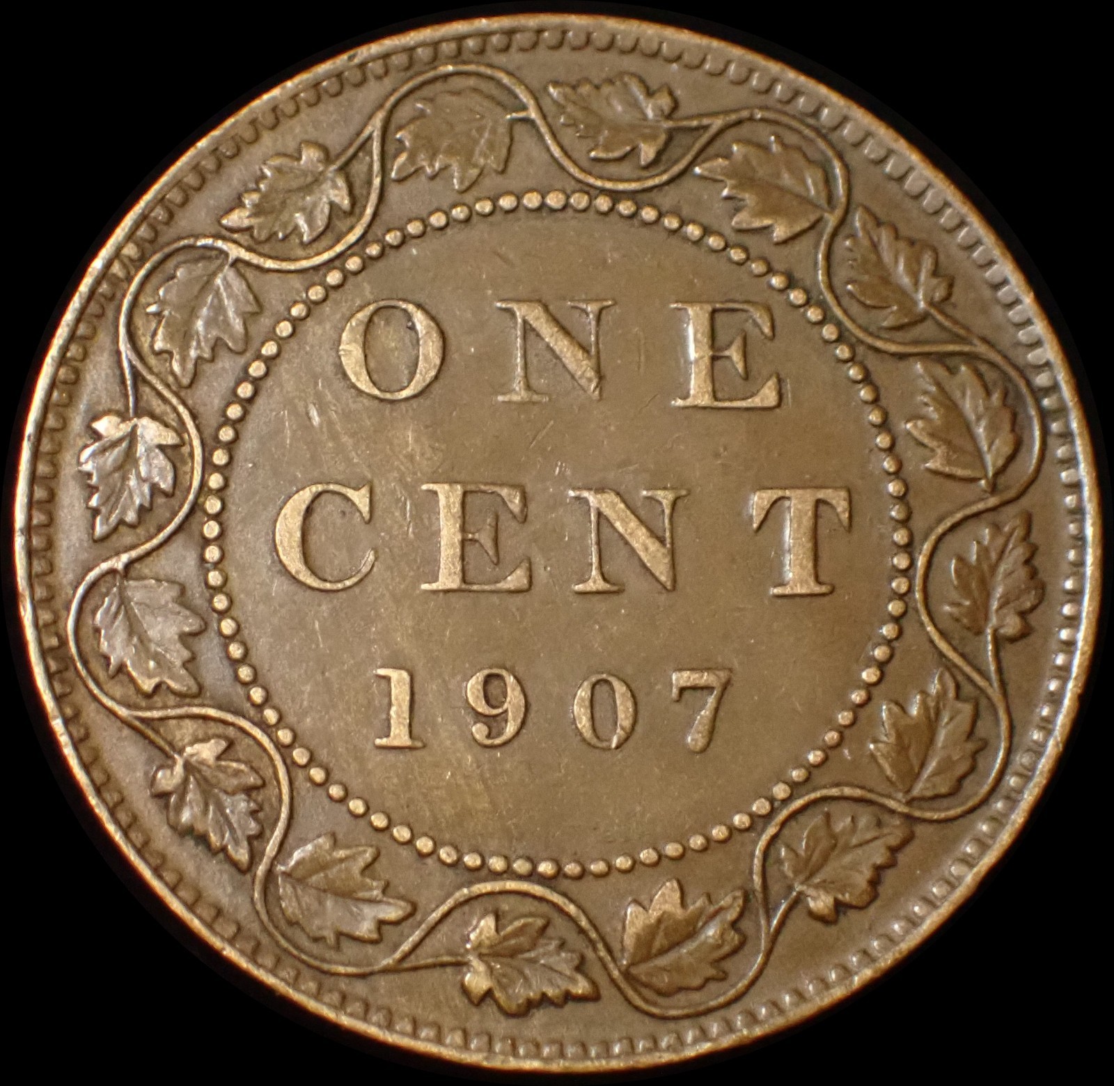 Canada One Cent 1907 Edward VII Bronze Coin WCA 477