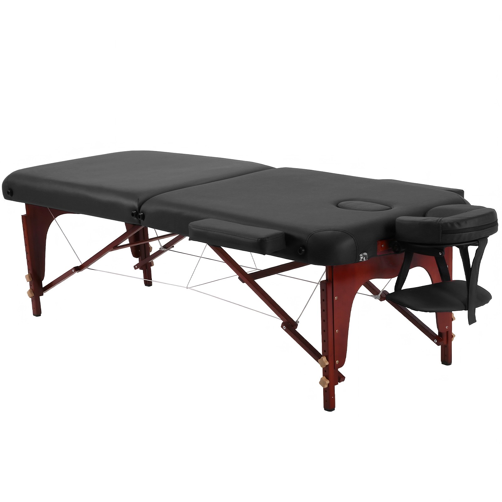 Portable Physical Therapy Massage Table - Stretching Treatment - Black
