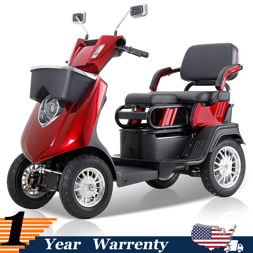 Heavy-Duty 4 Wheel Mobility Scooter 36 Miles 2 Steater 1000W for Senior Adults