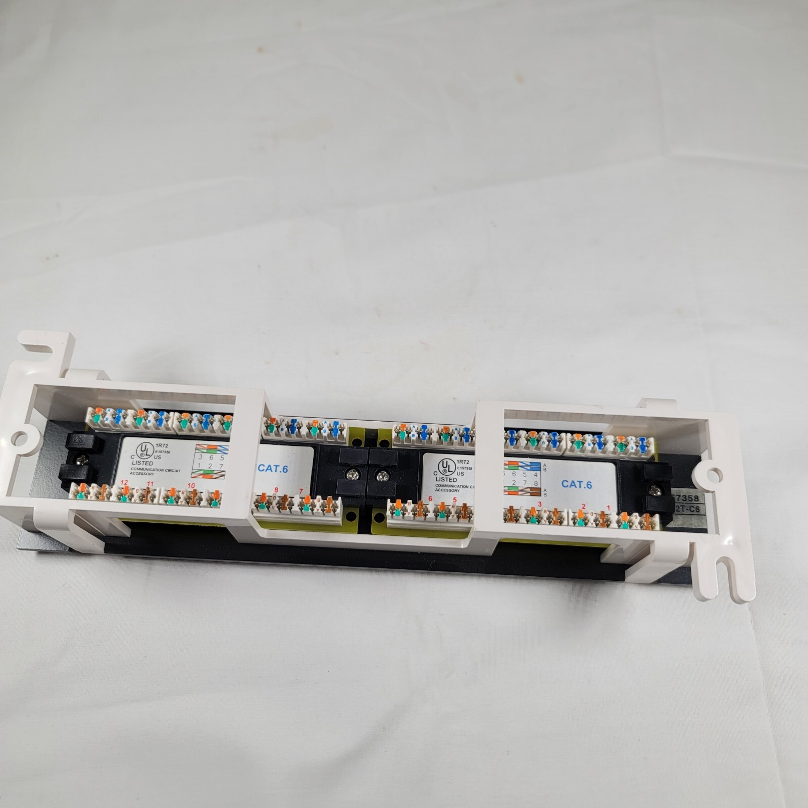 Cat6 UTP 12 Port Network Mini Patch Panel 110 with Surface Wall Mount Bracket
