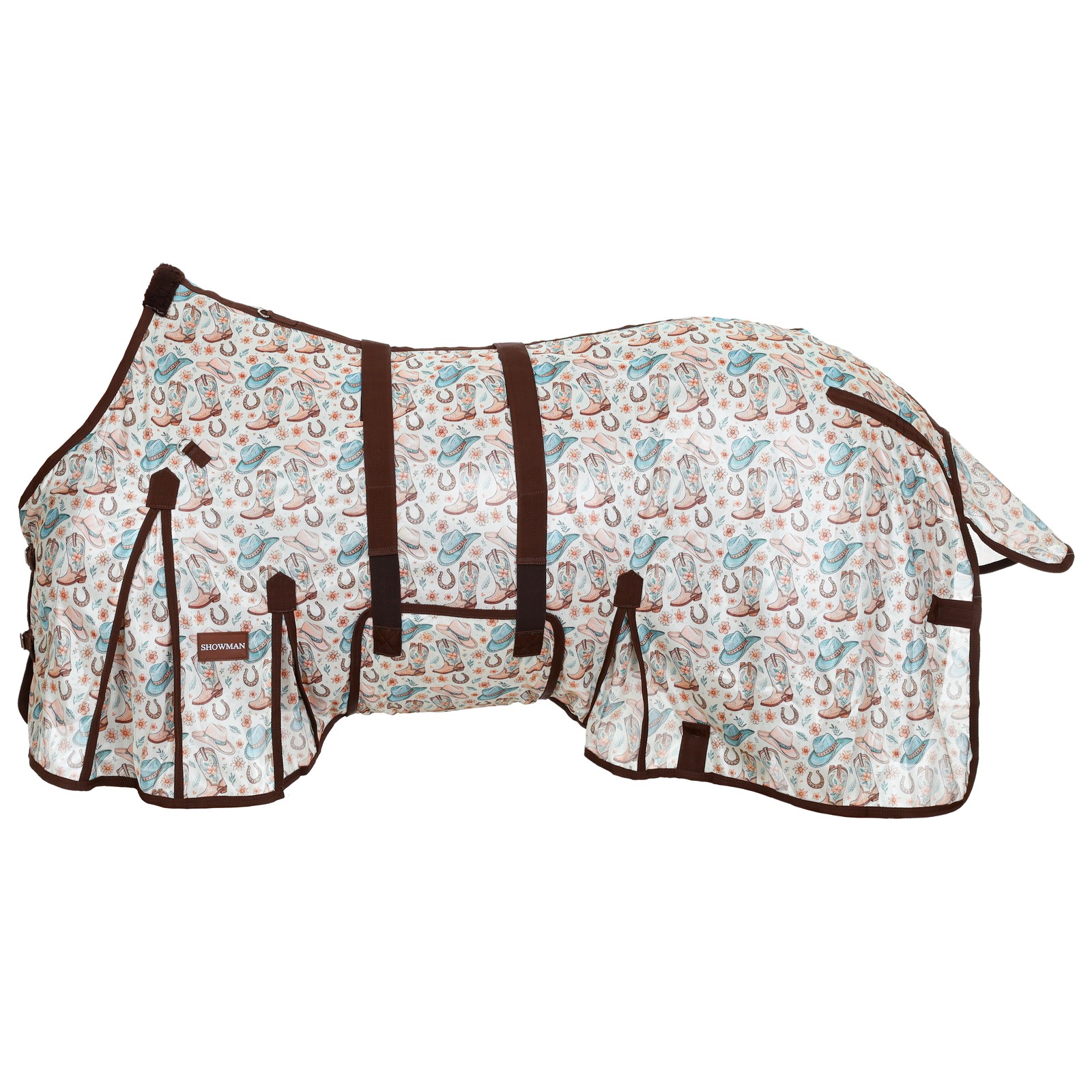 Showman Western Whimsy Mesh Fly Sheet w/ Detachable Neck Cover
